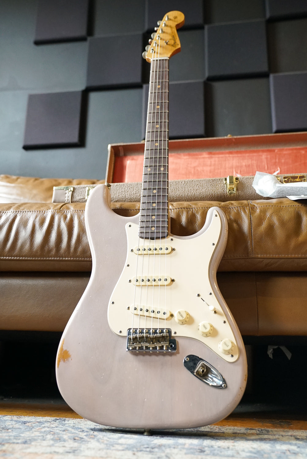Fender Custom Shop '60 Paulownia Stratocaster, Roasted AAA Maple Neck, Trans Shell Pink - Master Built by Greg Fessler