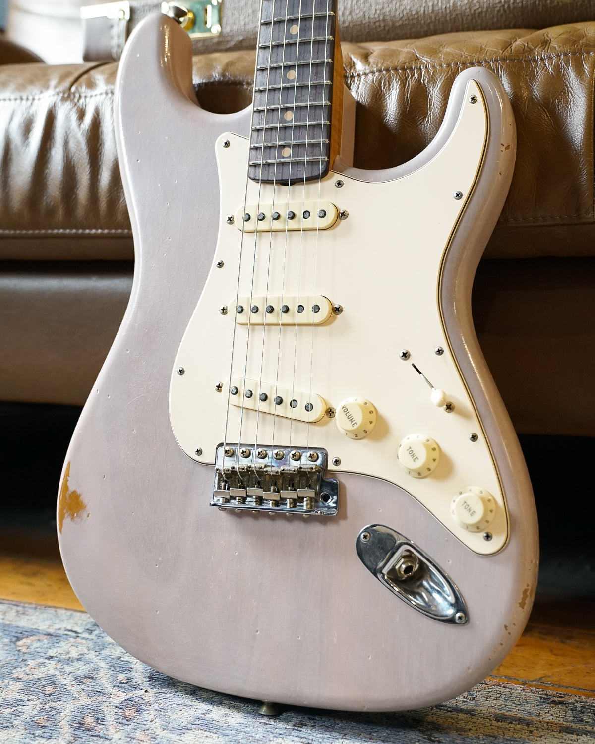 Fender Custom Shop '60 Paulownia Stratocaster, Roasted AAA Maple Neck, Trans Shell Pink - Master Built by Greg Fessler