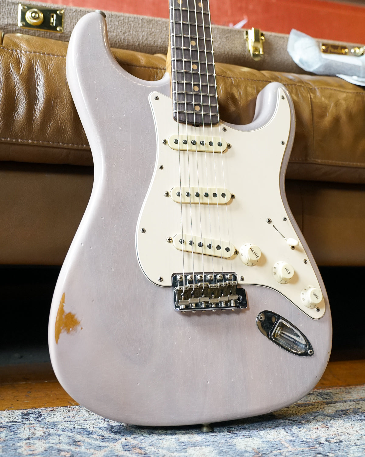 Fender Custom Shop '60 Paulownia Stratocaster, Roasted AAA Maple Neck, Trans Shell Pink - Master Built by Greg Fessler