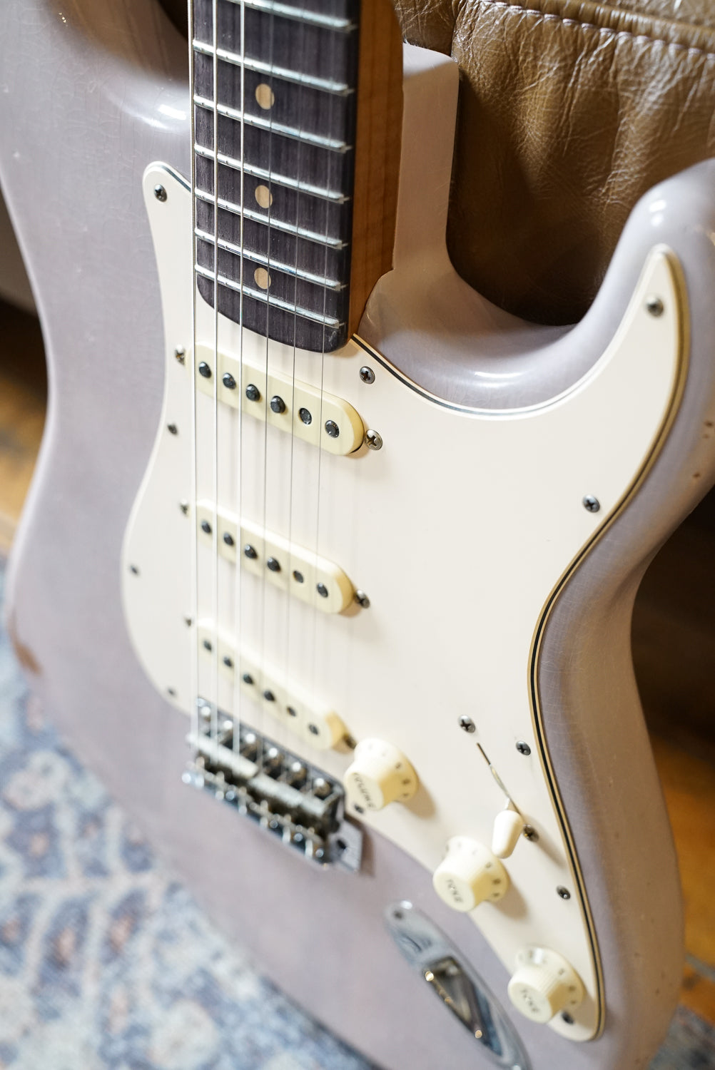 Fender Custom Shop '60 Paulownia Stratocaster, Roasted AAA Maple Neck, Trans Shell Pink - Master Built by Greg Fessler