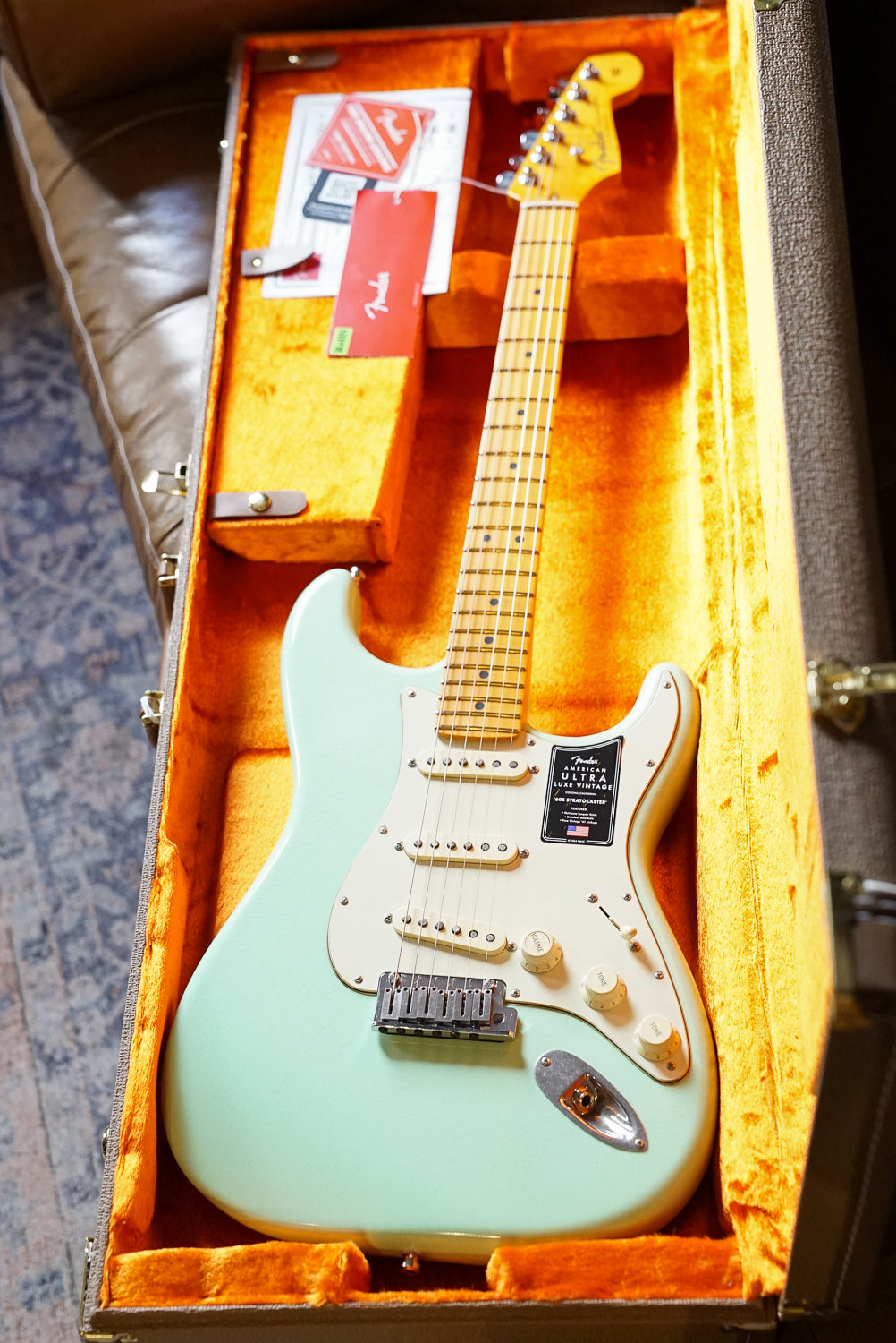 Fender Limited Edition American Ultra Luxe Vintage '60s Stratocaster, Sea Foam Green / Maple Neck