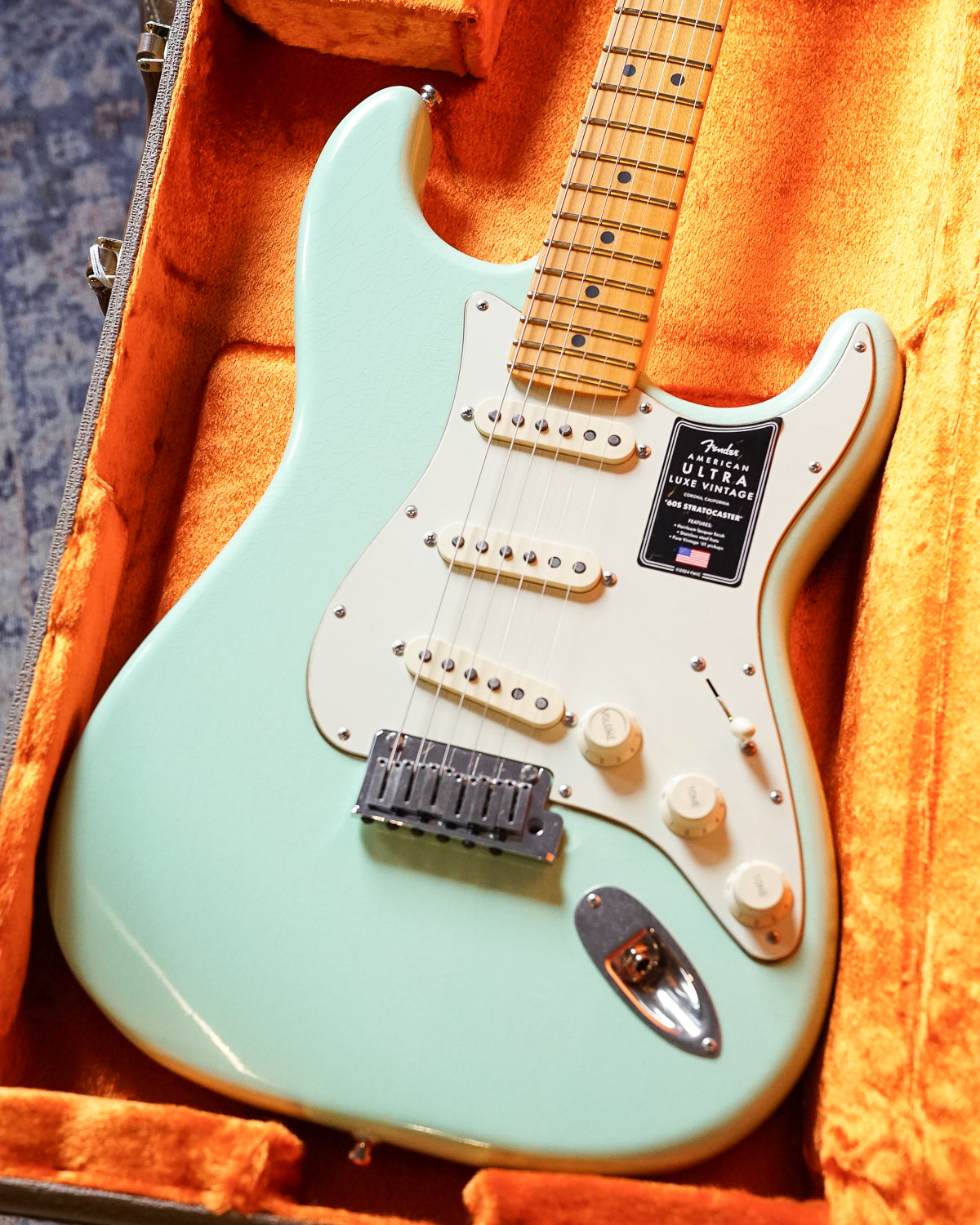 Fender Limited Edition American Ultra Luxe Vintage '60s Stratocaster, Sea Foam Green / Maple Neck