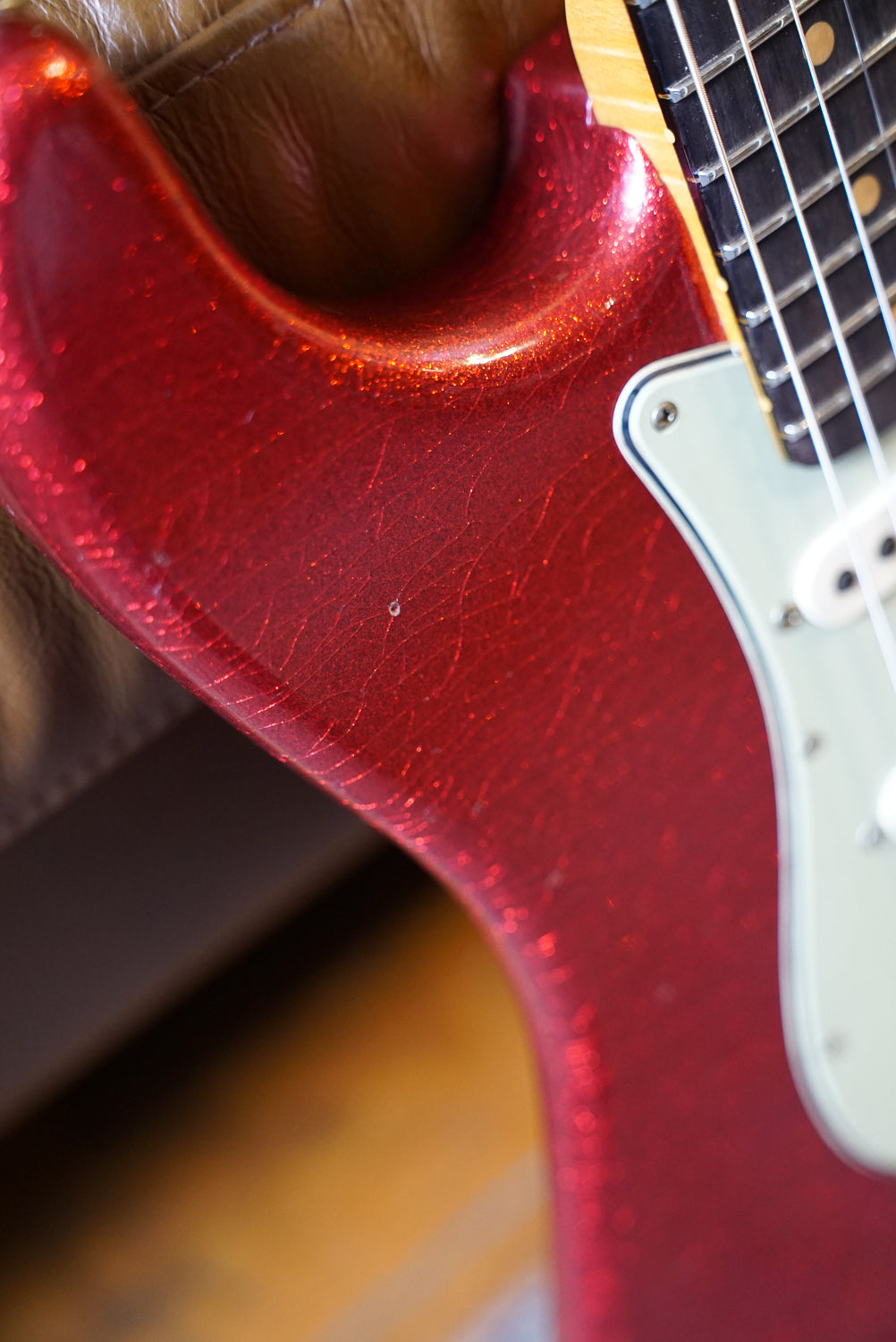 Pre-Owned Fender Master Built Greg Fessler 1962 Stratocaster Journeyman Relic, Aged Red Sparkle "2025