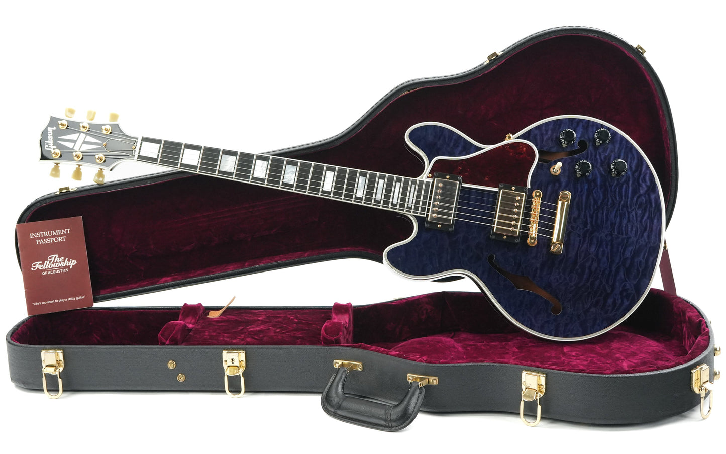 Gibson Custom Shop CS356 Quilt Trans Blue 2014
