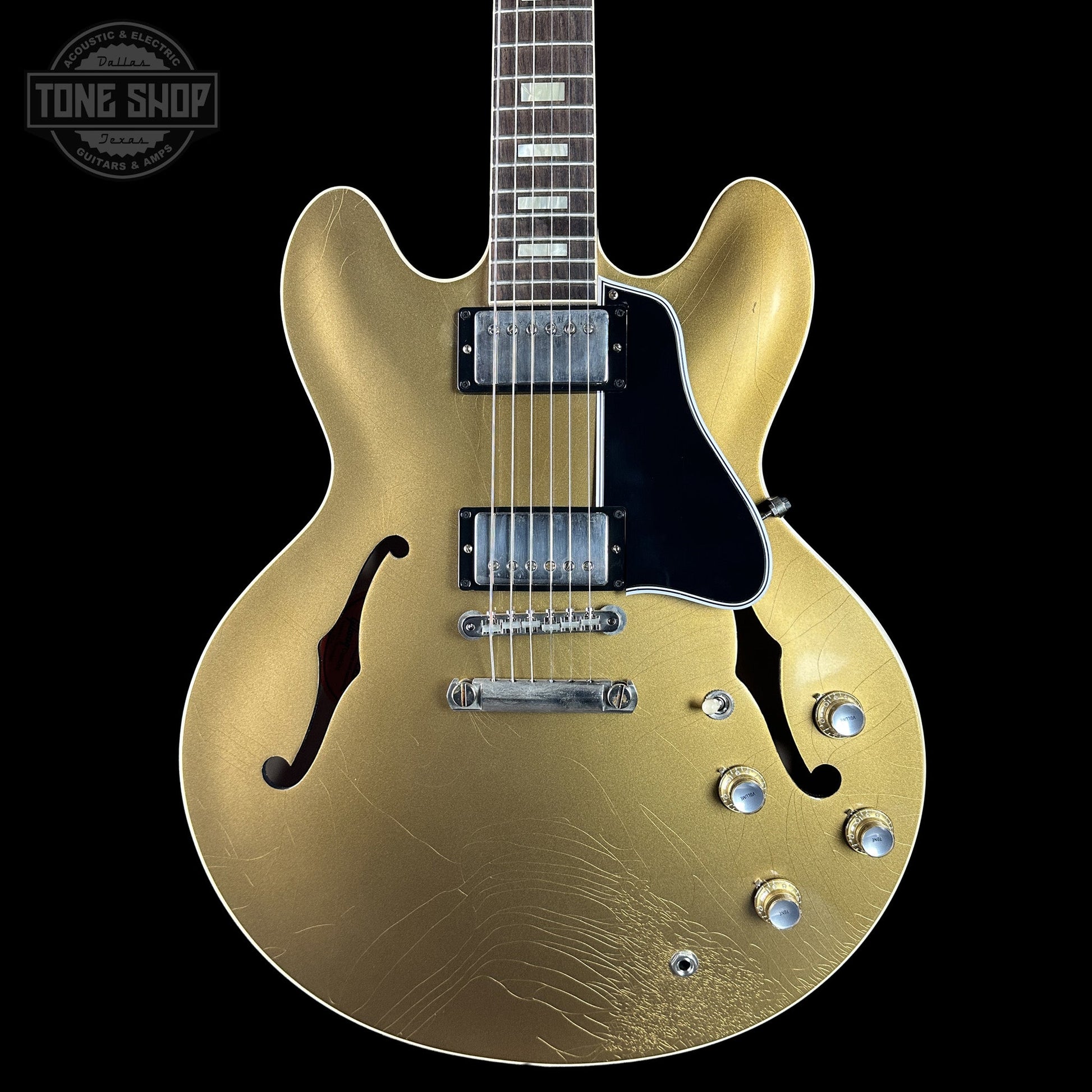 Gibson Custom Dealer Select 1964 ES-335 Double Gold w/Black Stinger Ultra Light Aged w/case 131314