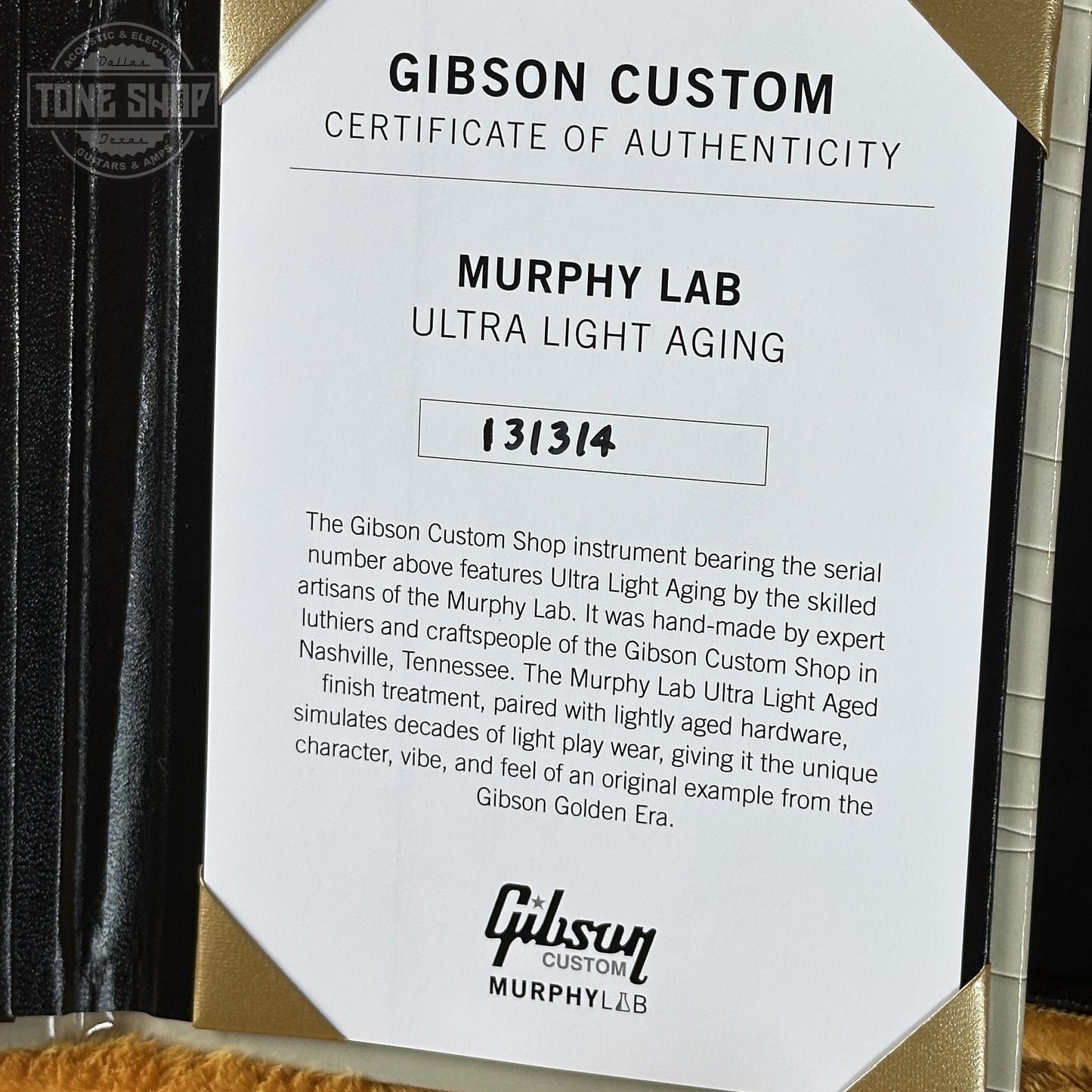 Gibson Custom Dealer Select 1964 ES-335 Double Gold w/Black Stinger Ultra Light Aged w/case 131314