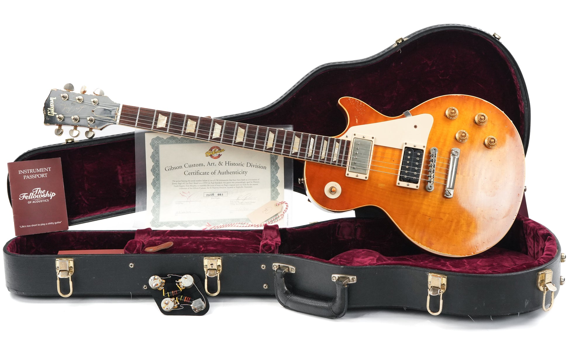 Gibson Custom Shop Jimmy Page Number 1 Aged 59 Reissue Les Paul Sunburst 2004
