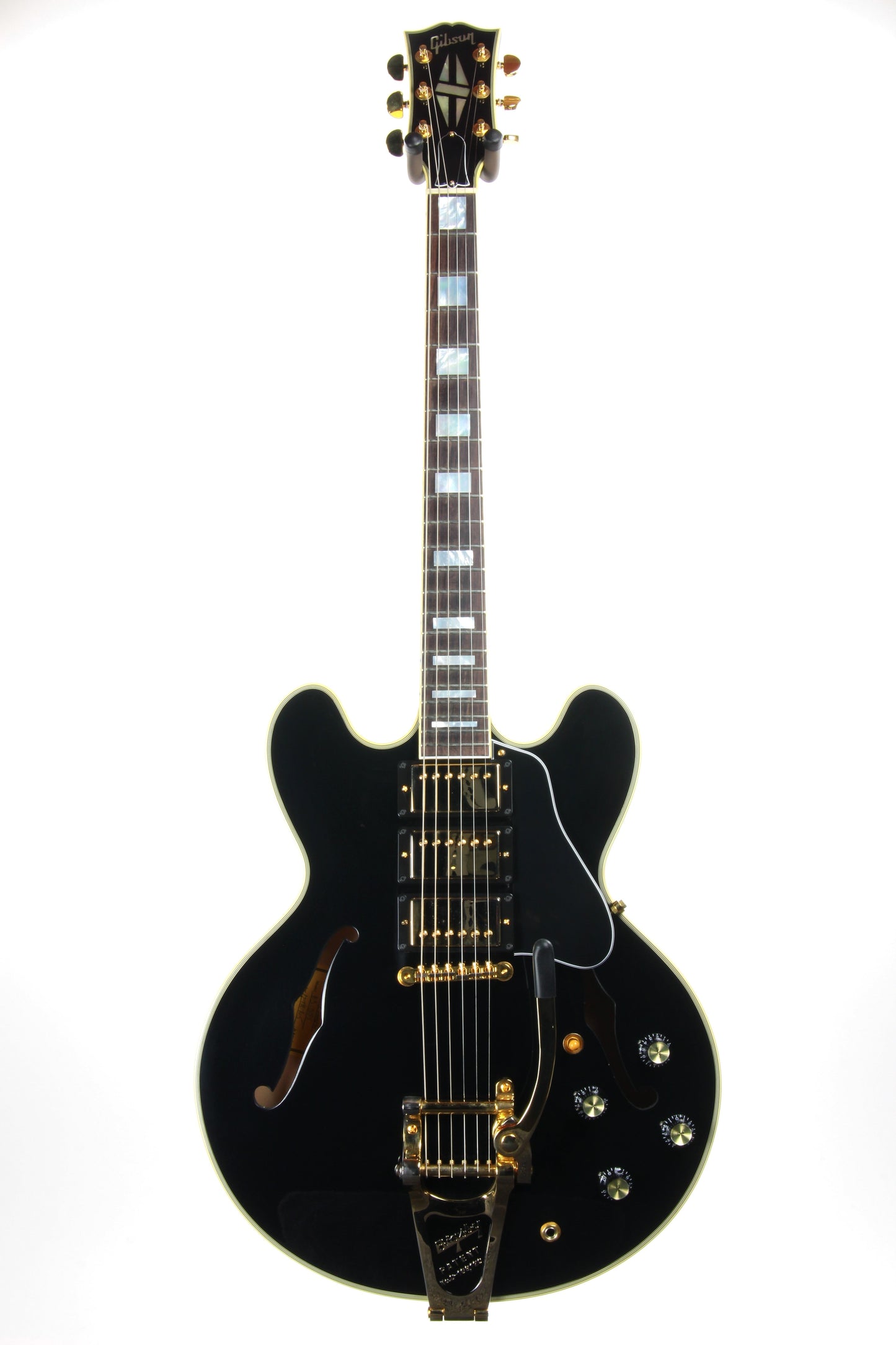 2019 Gibson Memphis Limited Edition ES-355 Black Beauty 3 Pickups Bigsby - Les Paul Custom Ebony