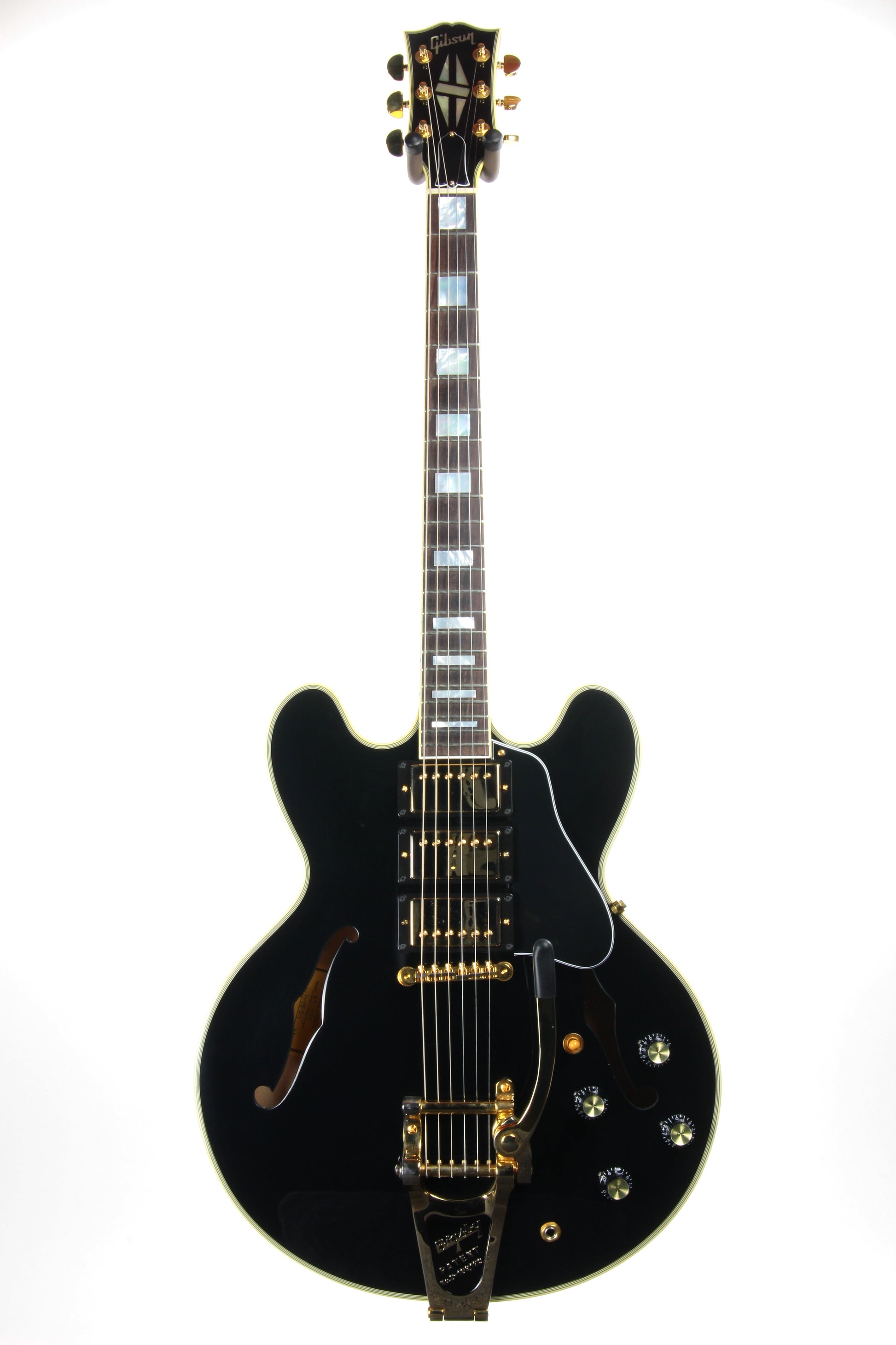 2019 Gibson Memphis Limited Edition ES-355 Black Beauty 3 Pickups Bigsby - Les Paul Custom Ebony