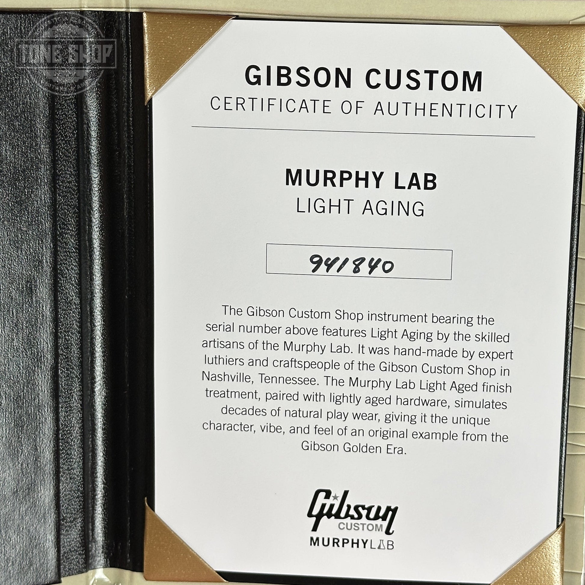 Gibson Custom Dealer Select 1959 Les Paul Chambered Lemon Burst Light Aged w/case 941840