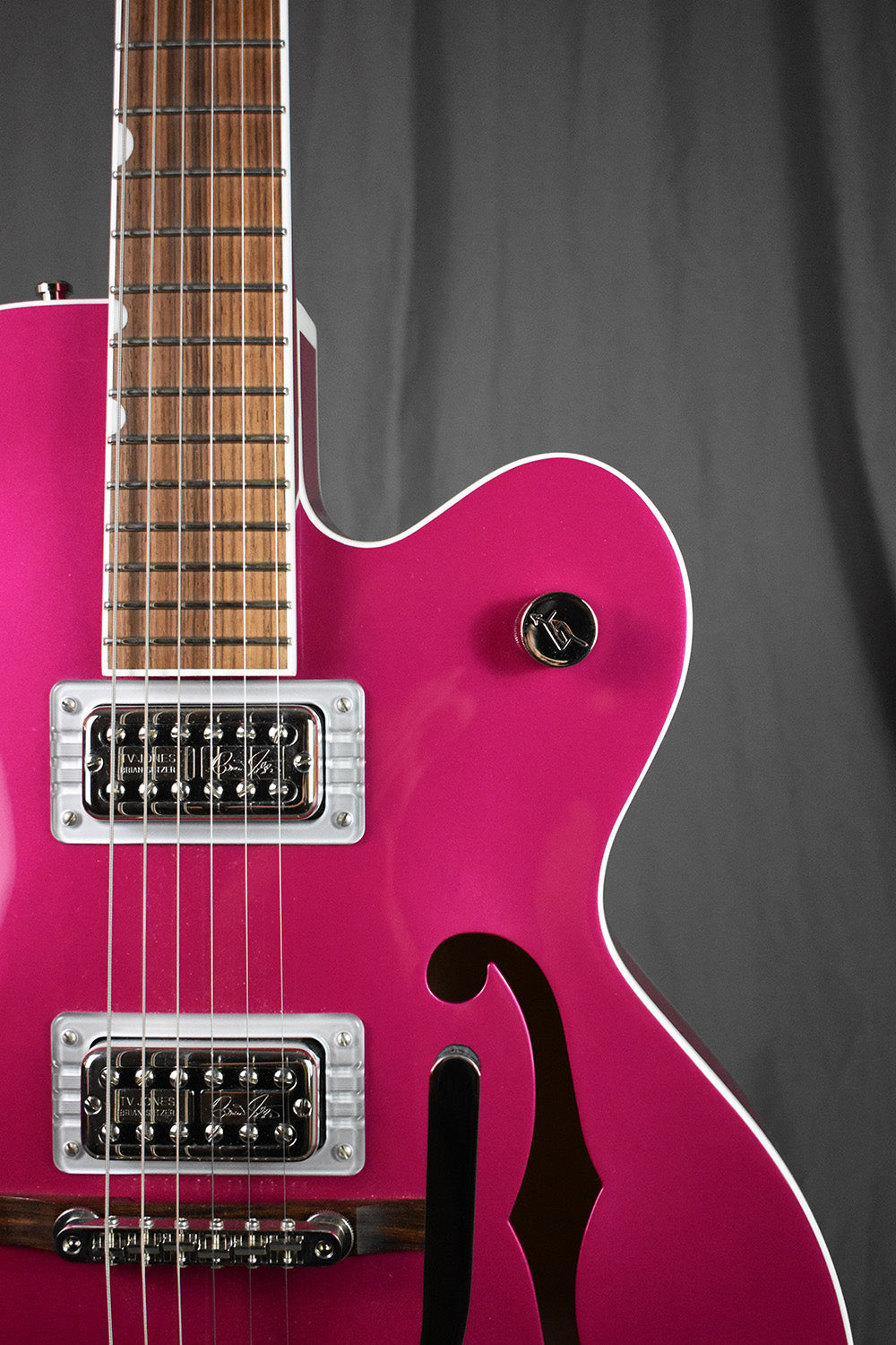 2018 Gretsch Brian Setzer Signature Hot Rod Magenta Prototype Thinline 2.25" (Owned by Brian Setzer)