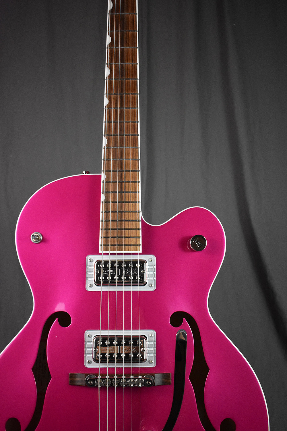 2018 Gretsch Brian Setzer Signature Hot Rod Magenta Prototype Thinline 2.25" (Owned by Brian Setzer)