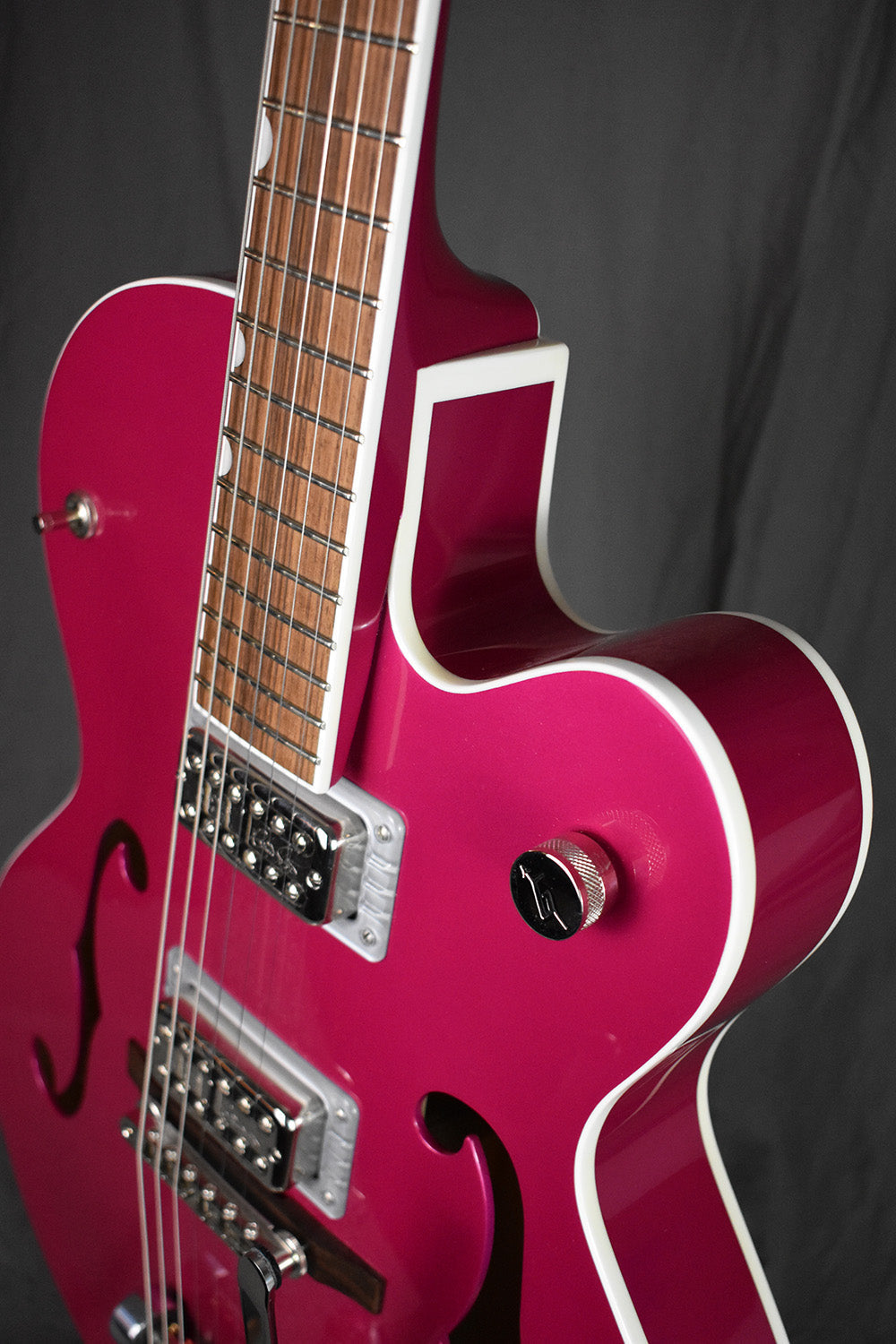 2018 Gretsch Brian Setzer Signature Hot Rod Magenta Prototype Thinline 2.25" (Owned by Brian Setzer)