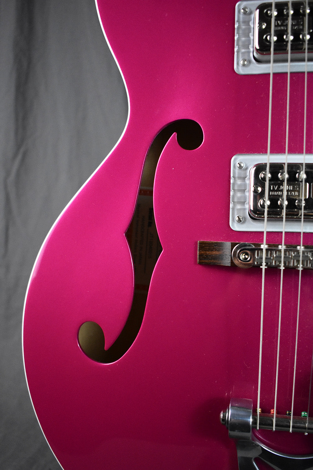 2018 Gretsch Brian Setzer Signature Hot Rod Magenta Prototype Thinline 2.25" (Owned by Brian Setzer)