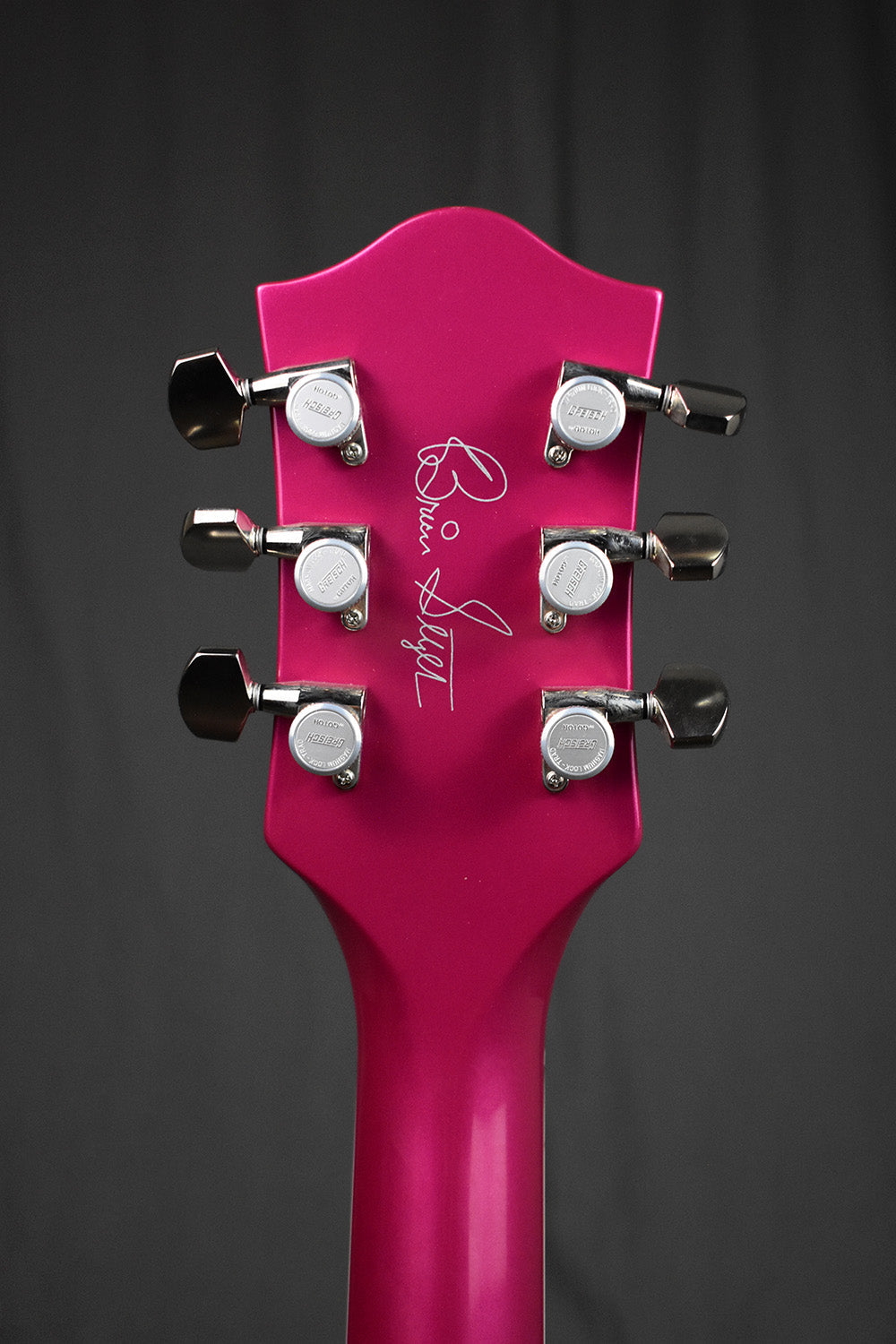 2018 Gretsch Brian Setzer Signature Hot Rod Magenta Prototype Thinline 2.25" (Owned by Brian Setzer)