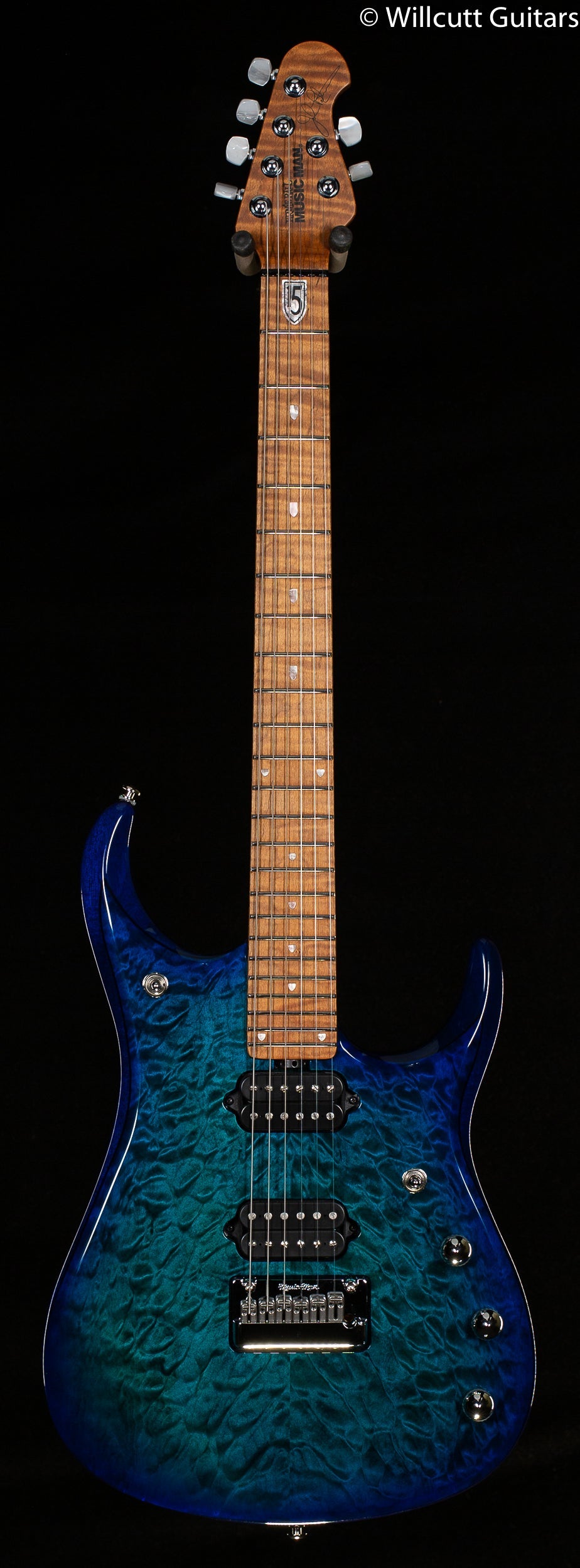 Ernie Ball Music Man JP15  Cerulean Paradise Quilt (904)
