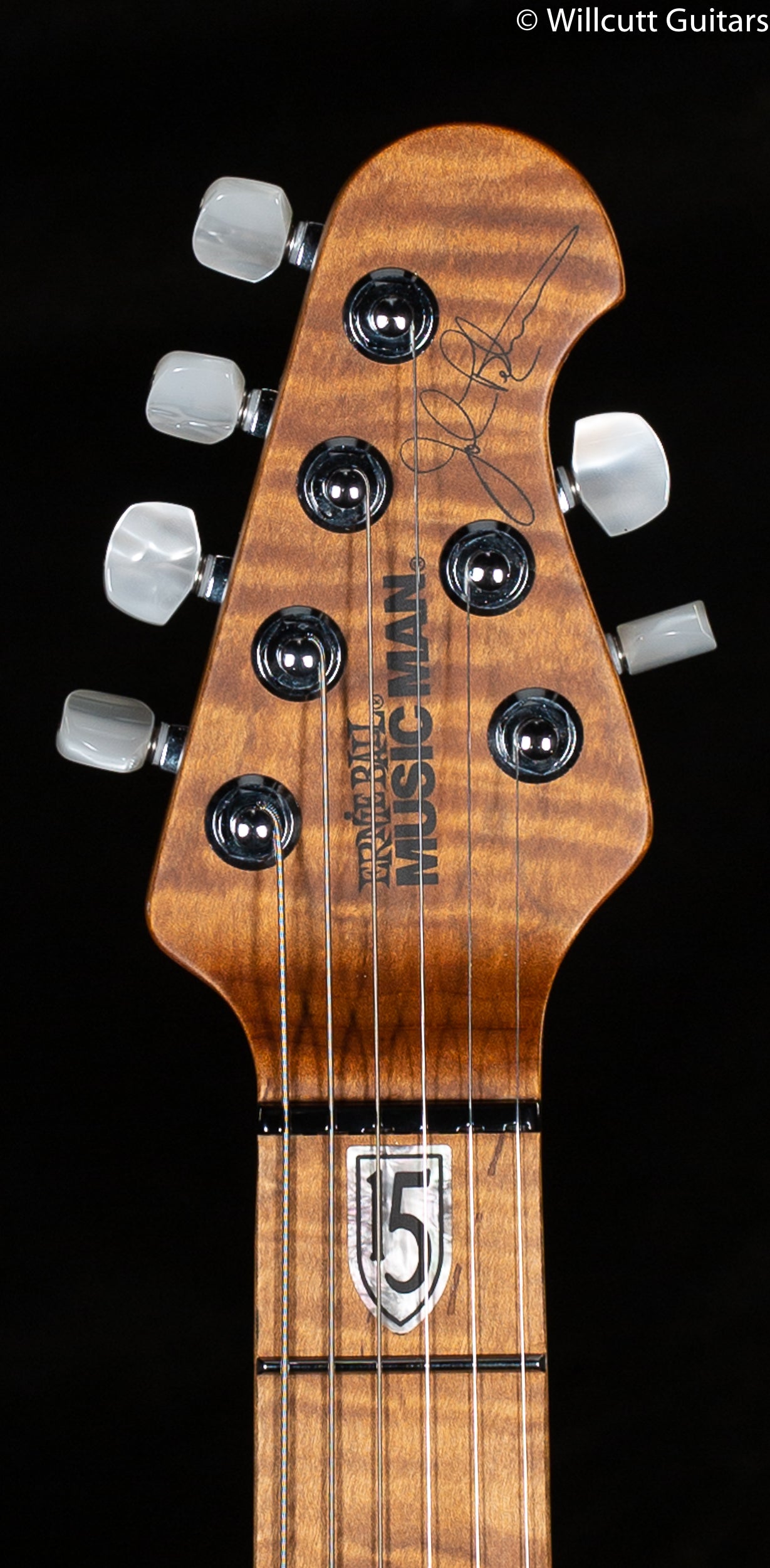 Ernie Ball Music Man JP15  Cerulean Paradise Quilt (904)