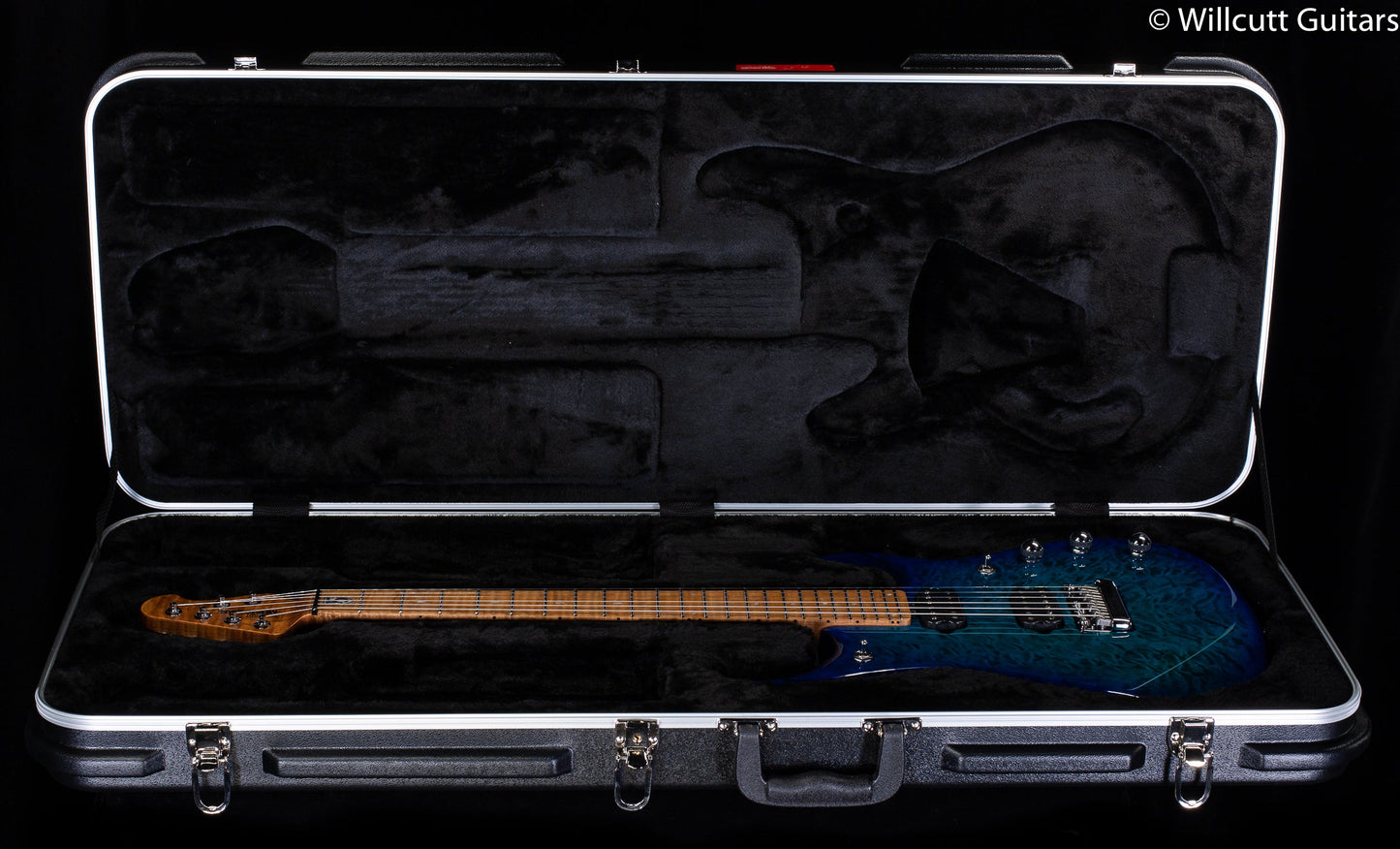 Ernie Ball Music Man JP15  Cerulean Paradise Quilt (904)