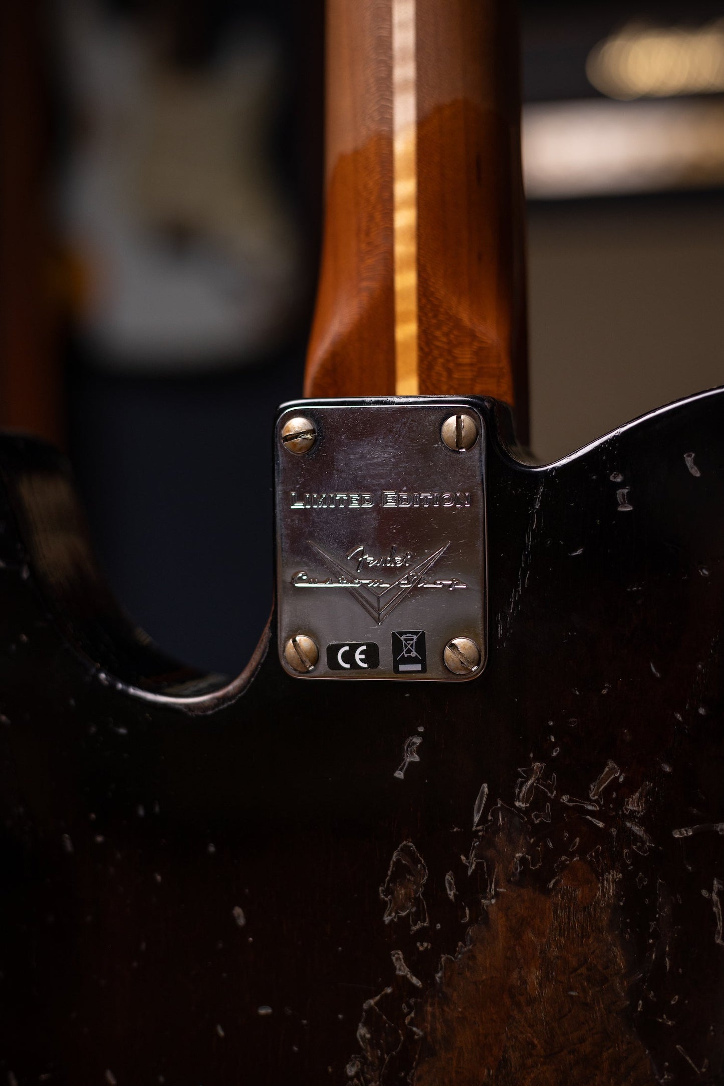Fender Limited Edition Roasted Reverse '50s Telecaster Heavy Relic, 1-Piece Roasted Quartersawn Maple Neck Electric Guitar - Ebony Transparent