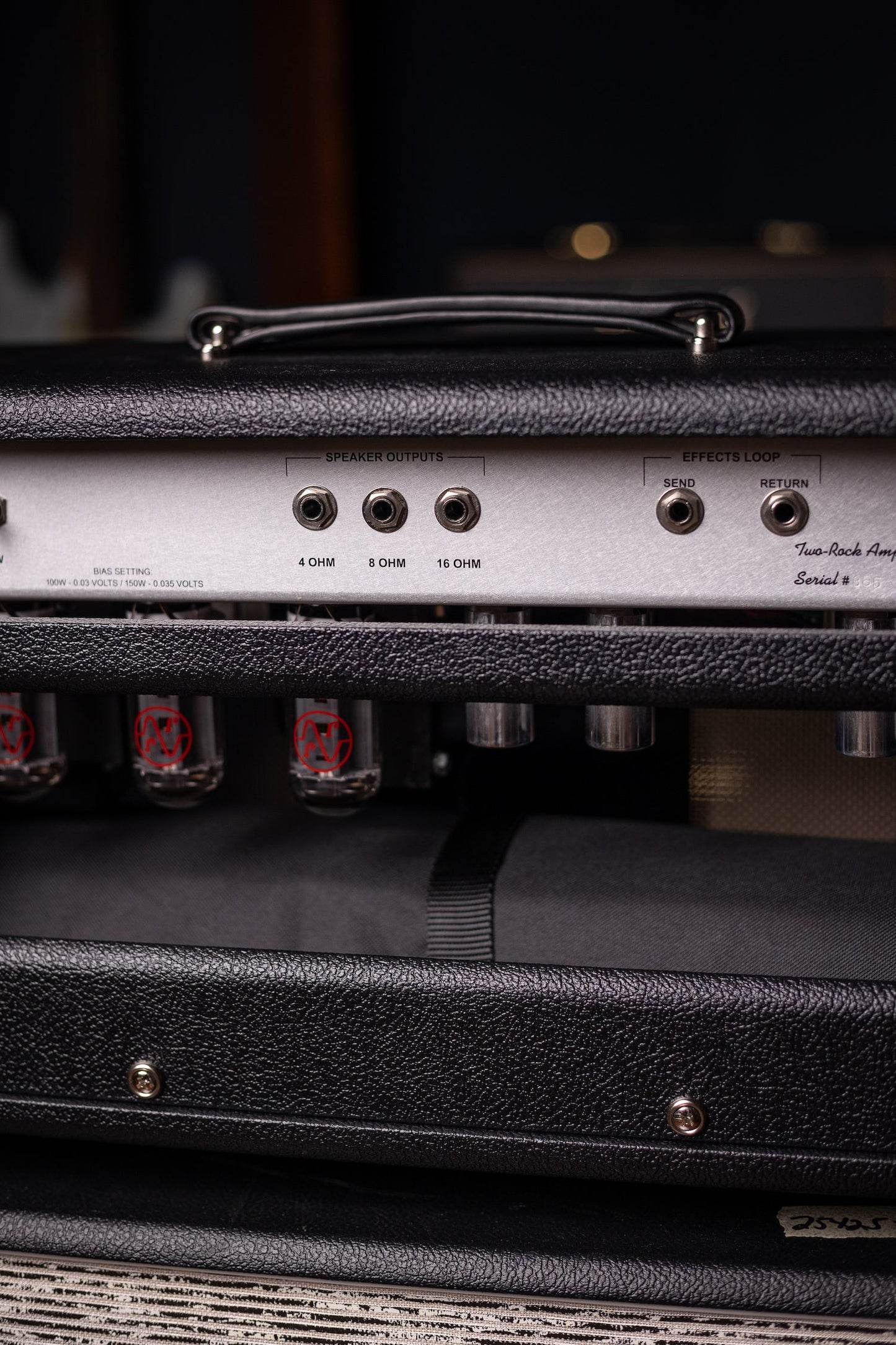 IN STOCK | Two-Rock Silver Sterling Signature 100 Watt Head - Black Bronco, Aged British Black and Tan Cloth, White Piping, Silver Knobs