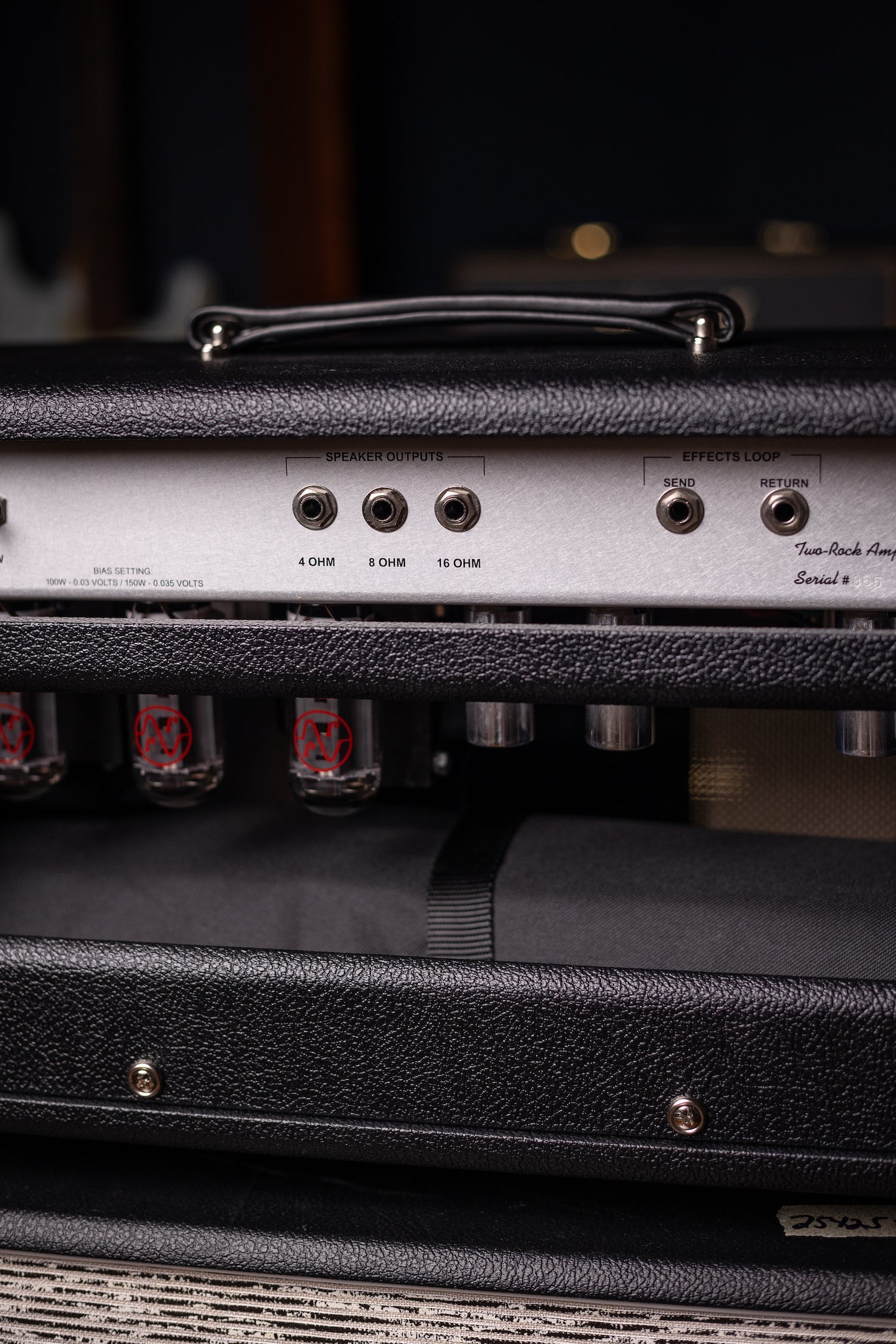 IN STOCK | Two-Rock Silver Sterling Signature 100 Watt Head - Black Bronco, Aged British Black and Tan Cloth, White Piping, Silver Knobs