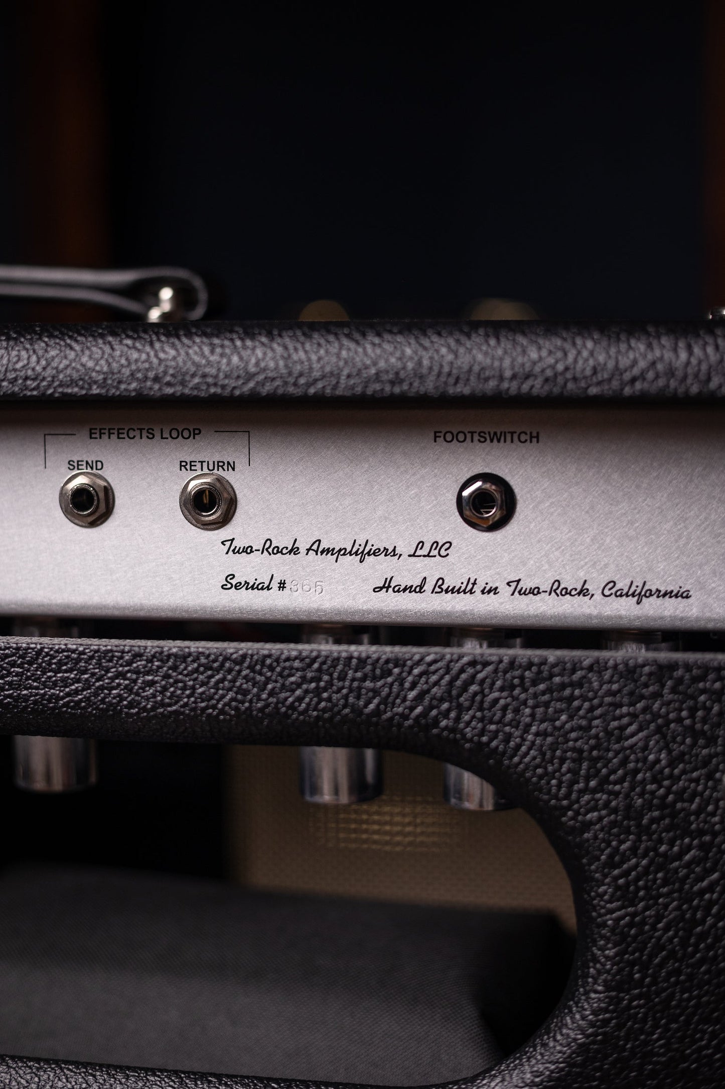 IN STOCK | Two-Rock Silver Sterling Signature 100 Watt Head - Black Bronco, Aged British Black and Tan Cloth, White Piping, Silver Knobs