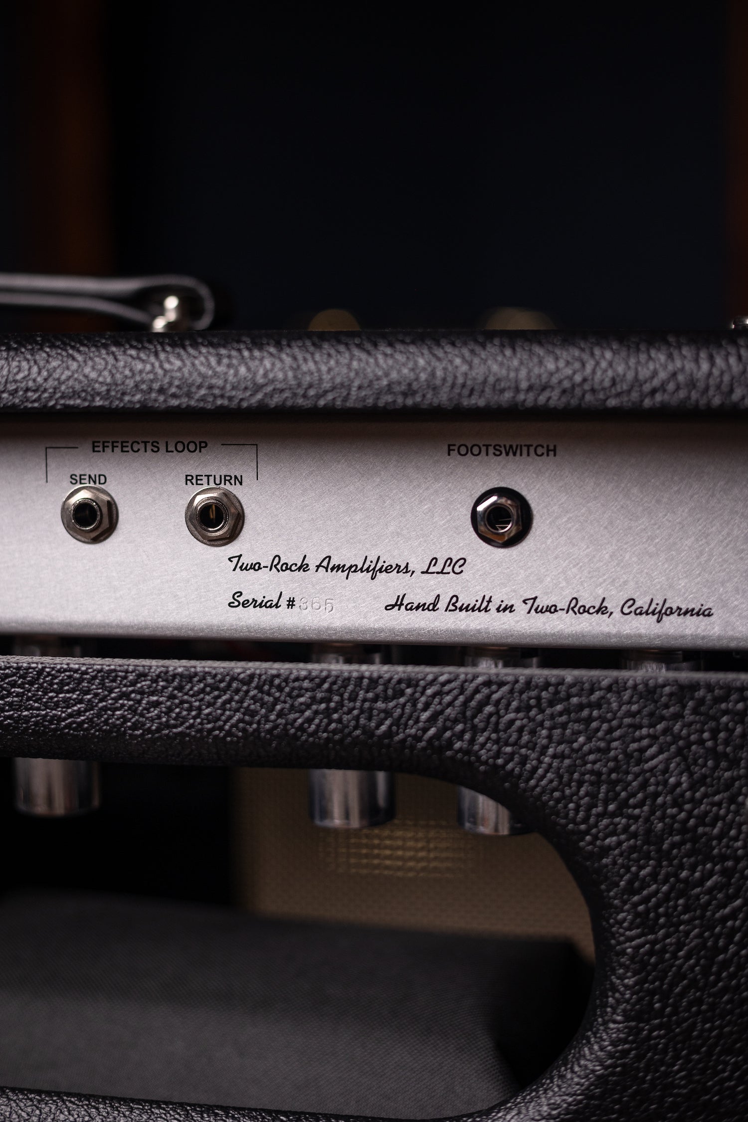 IN STOCK | Two-Rock Silver Sterling Signature 100 Watt Head - Black Bronco, Aged British Black and Tan Cloth, White Piping, Silver Knobs