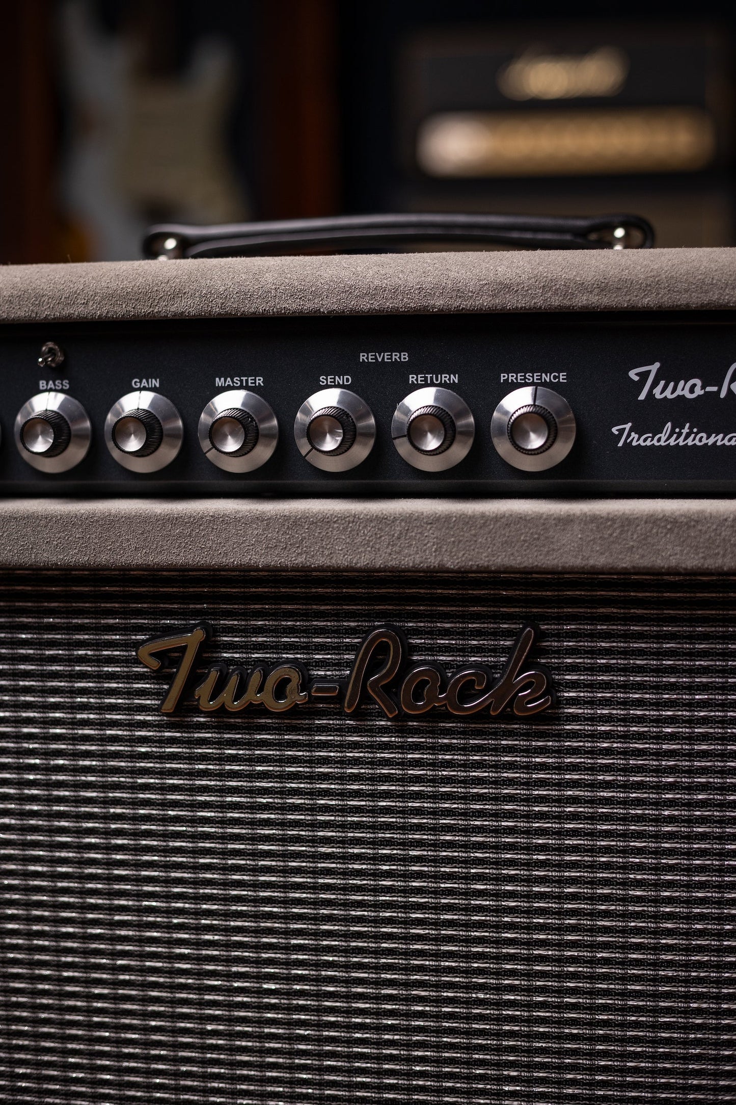 IN STOCK | Two-Rock Traditional Clean 100 Watt 1x12” Tube Combo Amp - Dark Grey Suede, Vintage Silver Cloth, Black Piping, Silver Knobs