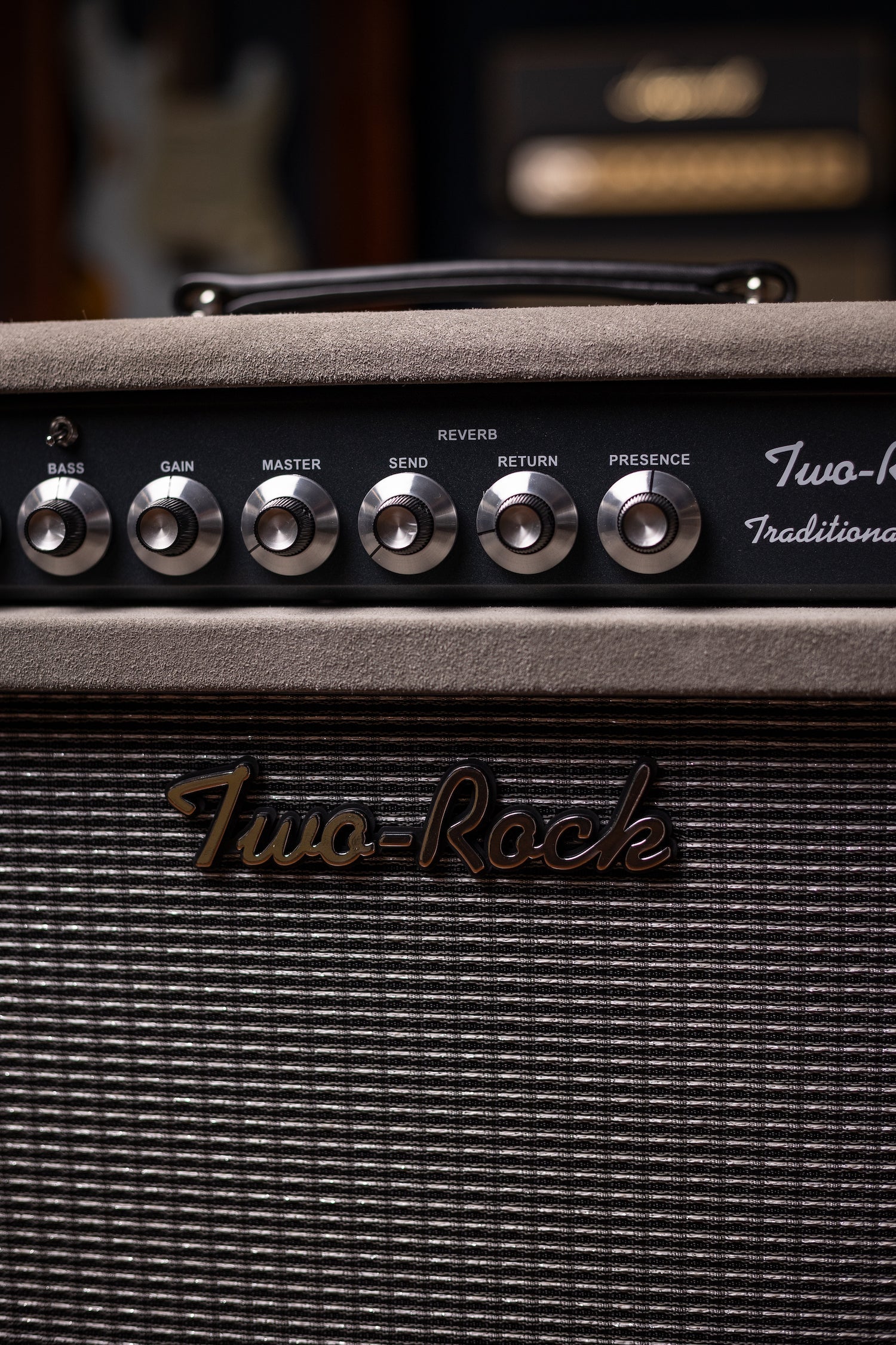 IN STOCK | Two-Rock Traditional Clean 100 Watt 1x12” Tube Combo Amp - Dark Grey Suede, Vintage Silver Cloth, Black Piping, Silver Knobs