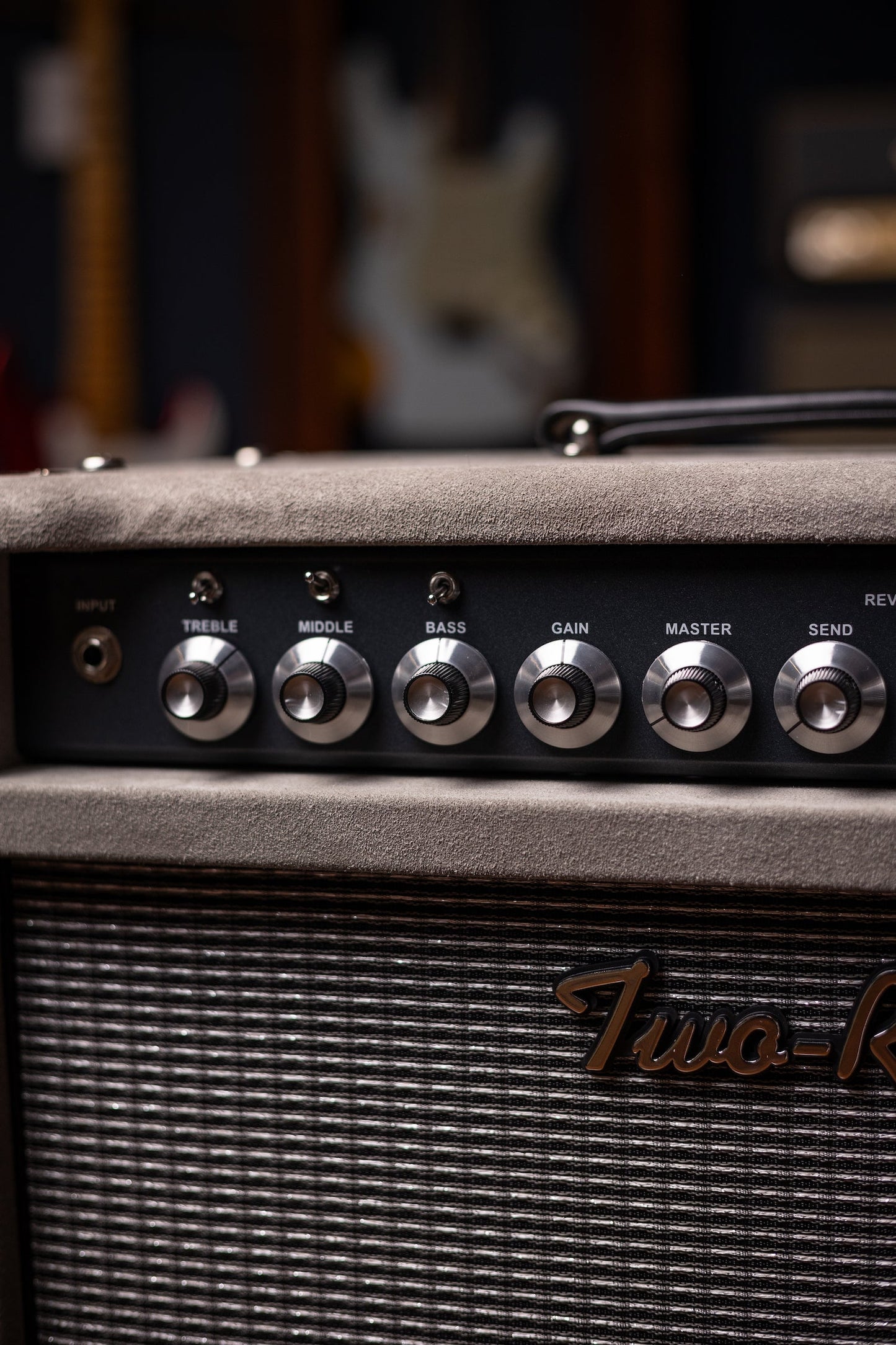 IN STOCK | Two-Rock Traditional Clean 100 Watt 1x12” Tube Combo Amp - Dark Grey Suede, Vintage Silver Cloth, Black Piping, Silver Knobs