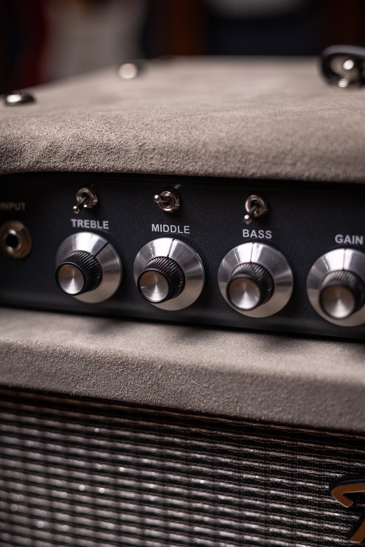 IN STOCK | Two-Rock Traditional Clean 100 Watt 1x12” Tube Combo Amp - Dark Grey Suede, Vintage Silver Cloth, Black Piping, Silver Knobs