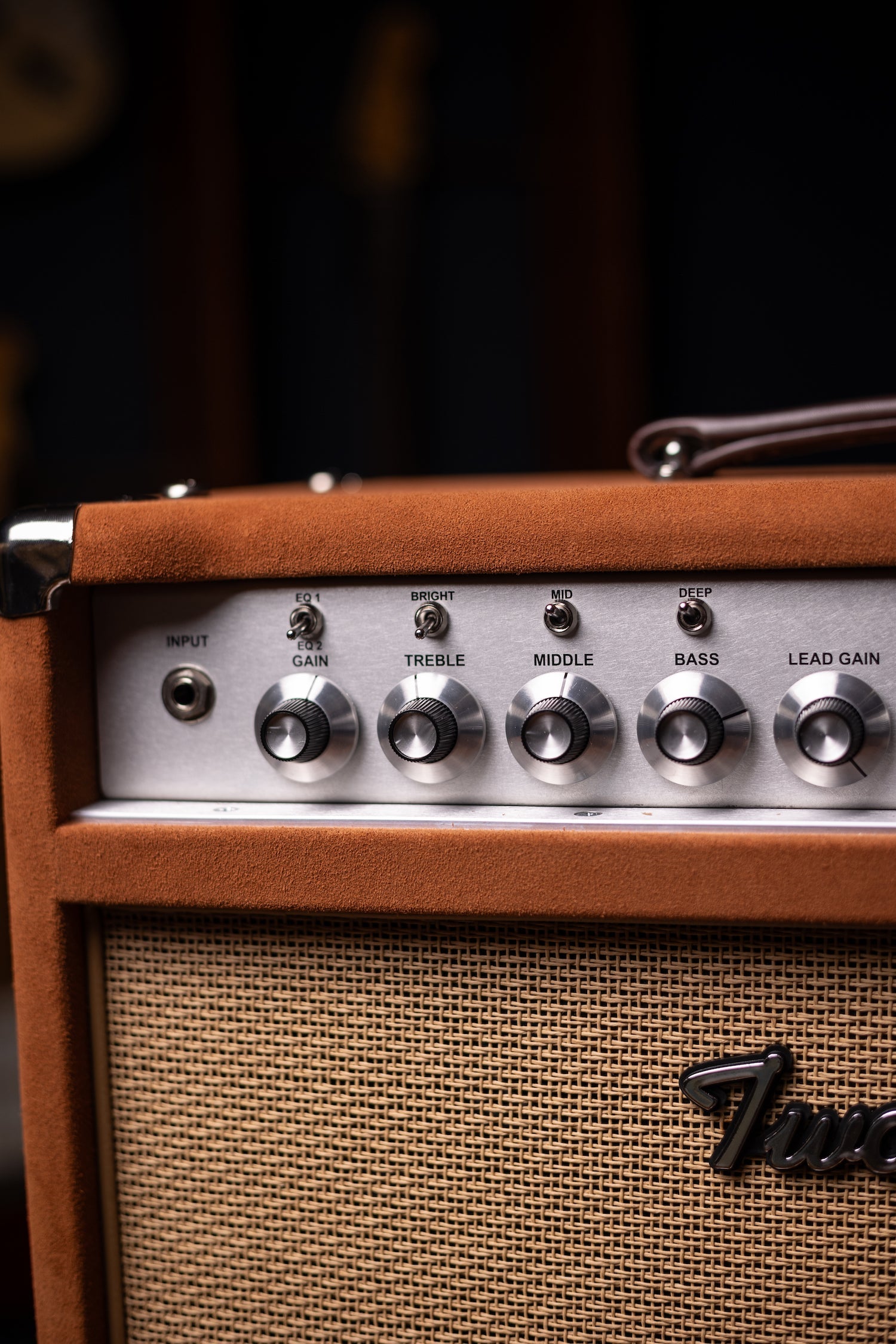 Two-Rock Bloomfield Drive 100/50w Tube Head and Cabinet - Tobacco Suede, Cane Cloth, Silver Anodized, Buckskin Piping, Silver Knobs, TR12 Speakers