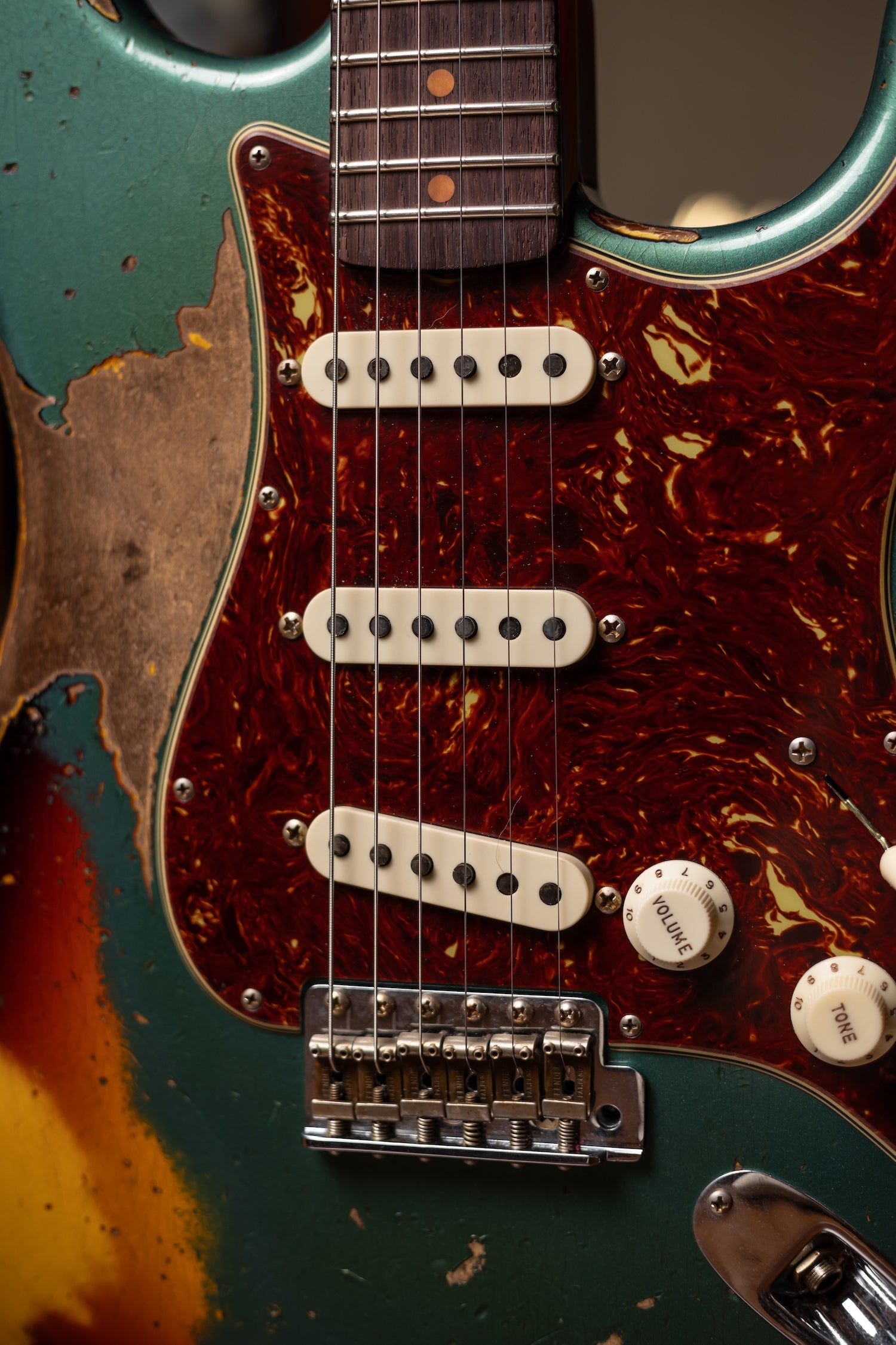 2024 Fender Custom Shop Limited Editon Roasted Maple ‘61 Stratocster Super Heavy Relic Electric Guitar - Sherwood Over Sunburst