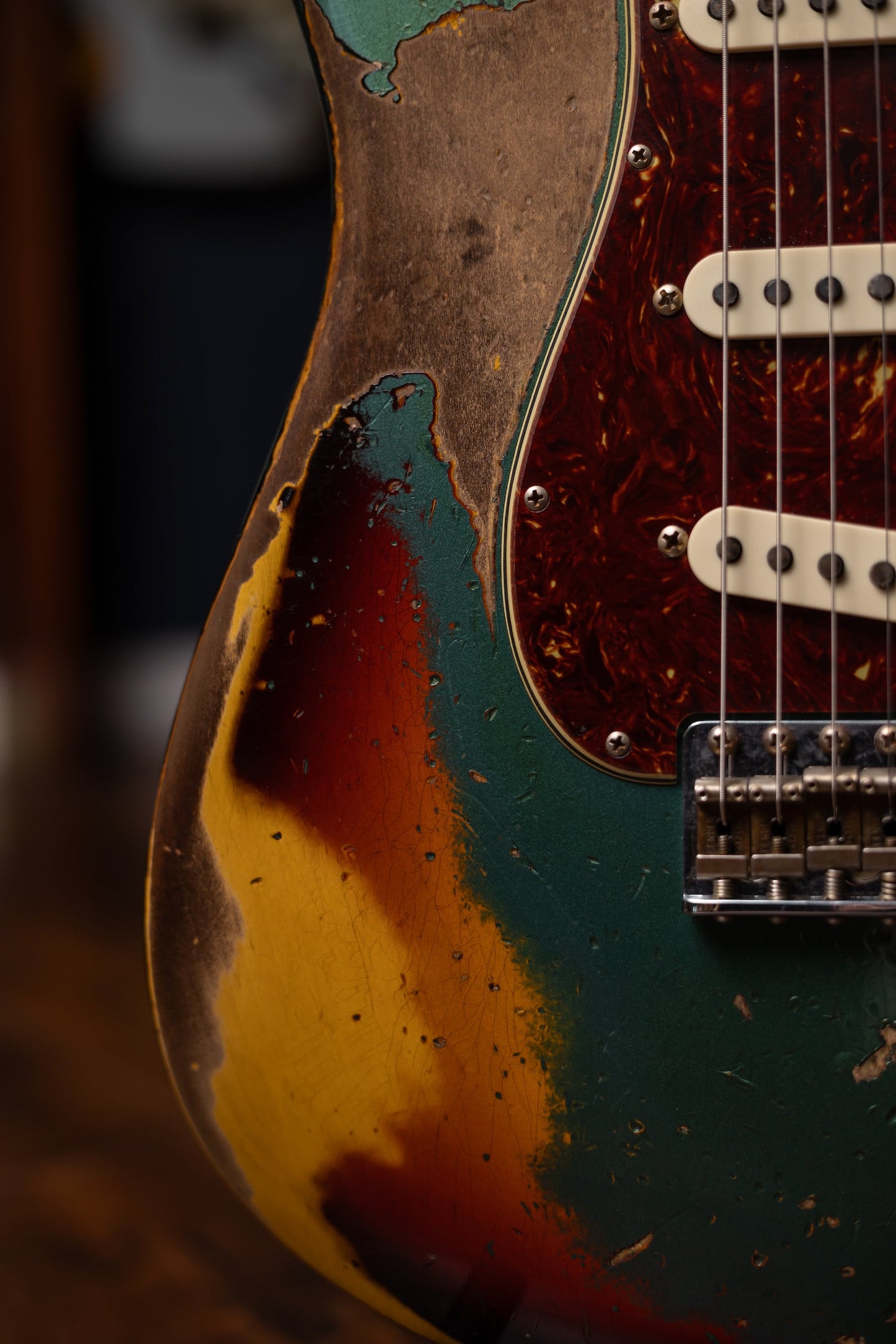 2024 Fender Custom Shop Limited Editon Roasted Maple ‘61 Stratocster Super Heavy Relic Electric Guitar - Sherwood Over Sunburst