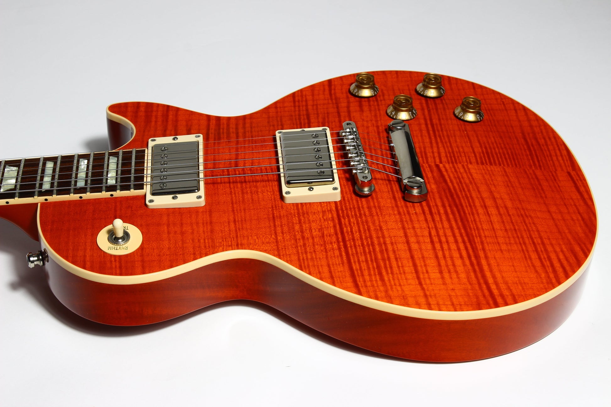 Gibson Custom Shop Les Paul Standard F Figured Trans Orange Flametop Electric Guitar