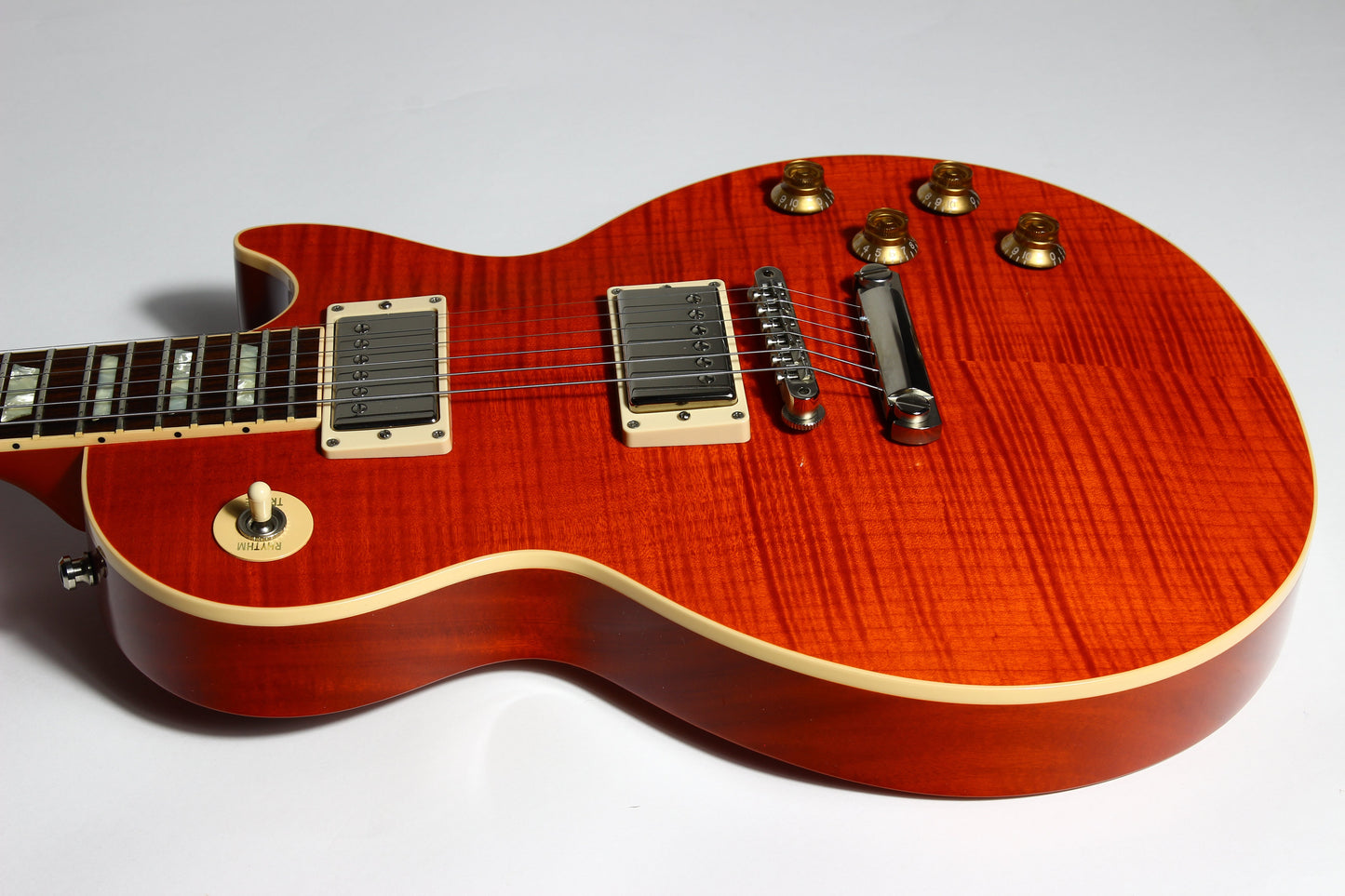 Gibson Custom Shop Les Paul Standard F Figured Trans Orange Flametop Electric Guitar
