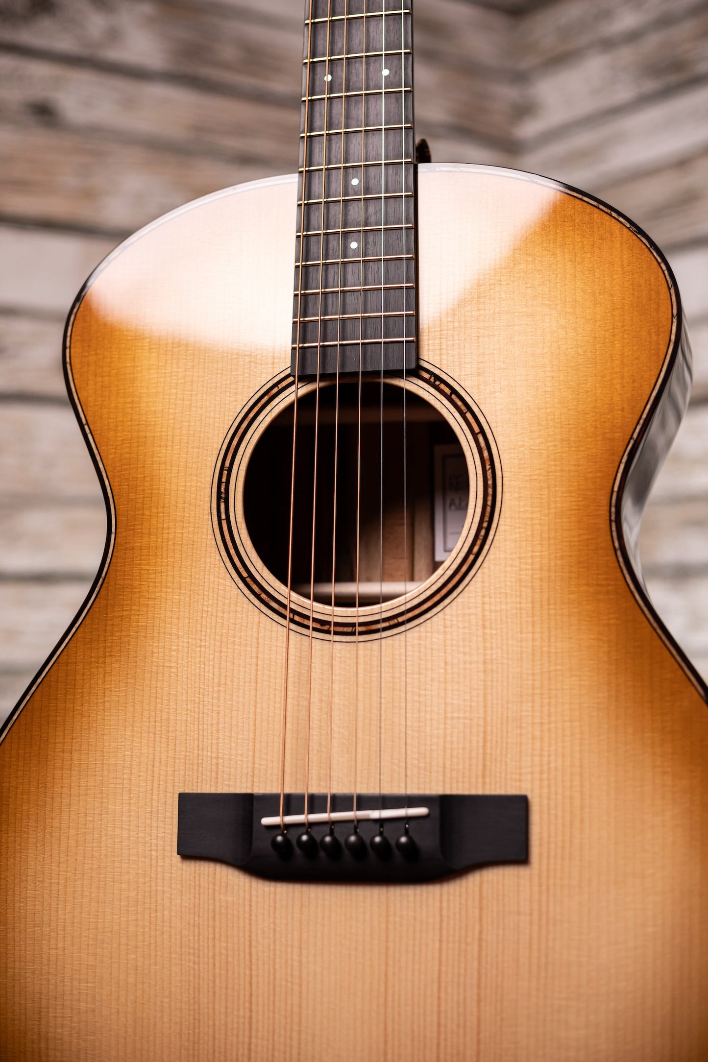 Bedell Revolution Orchestra Acoustic Guitar - Tanned Leather Burst