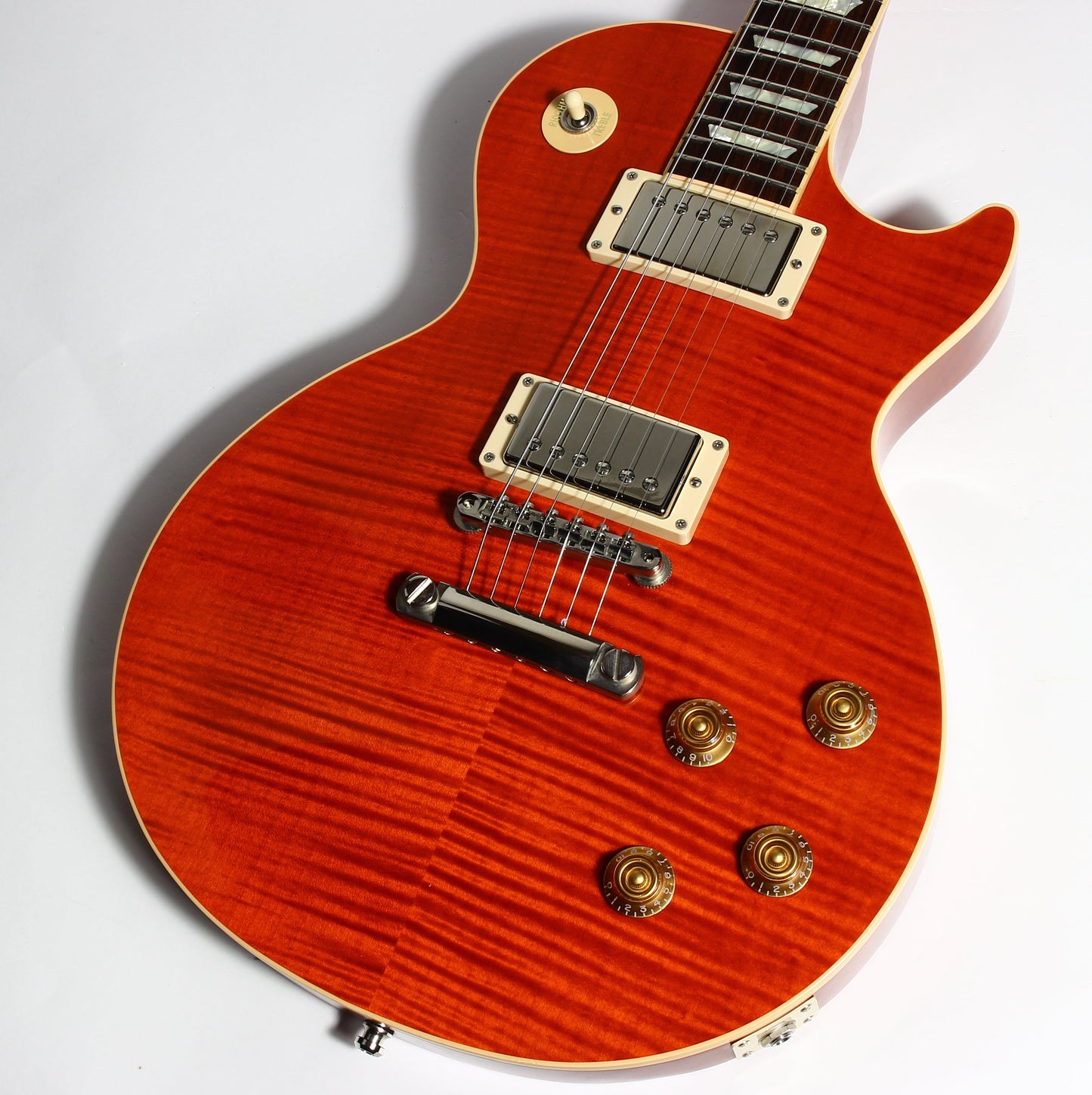 Gibson Custom Shop Les Paul Standard F Figured Trans Orange Flametop Electric Guitar