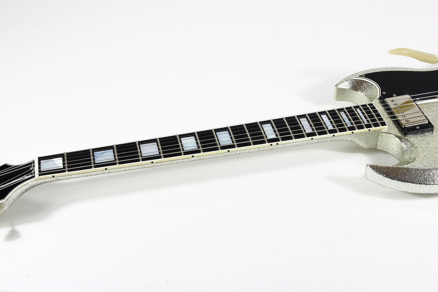 2007 Gibson Custom Shop SPARKLE Silver SG Les Paul Custom w Maestro