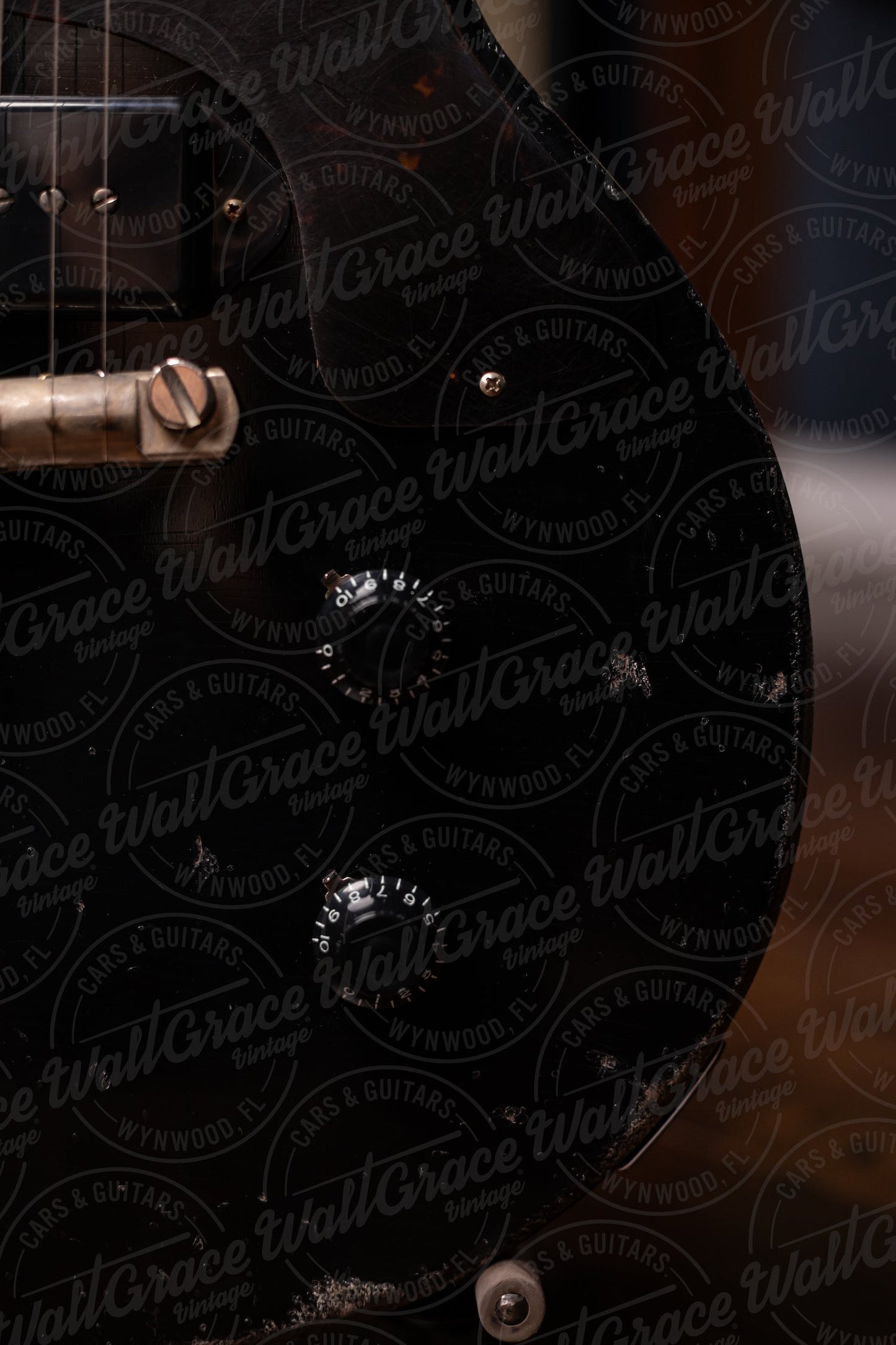 Gibson Custom Shop 1960 Les Paul Junior Double Cut Reissue Murphy Lab Ultra Heavy Aged Electric Guitar - Ebony