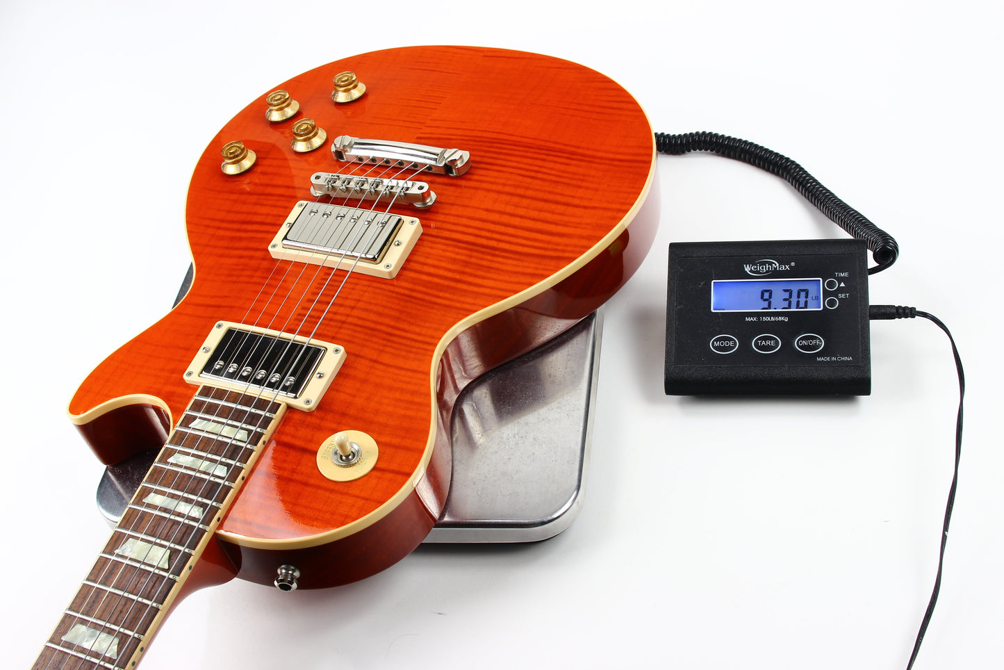 Gibson Custom Shop Les Paul Standard F Figured Trans Orange Flametop Electric Guitar