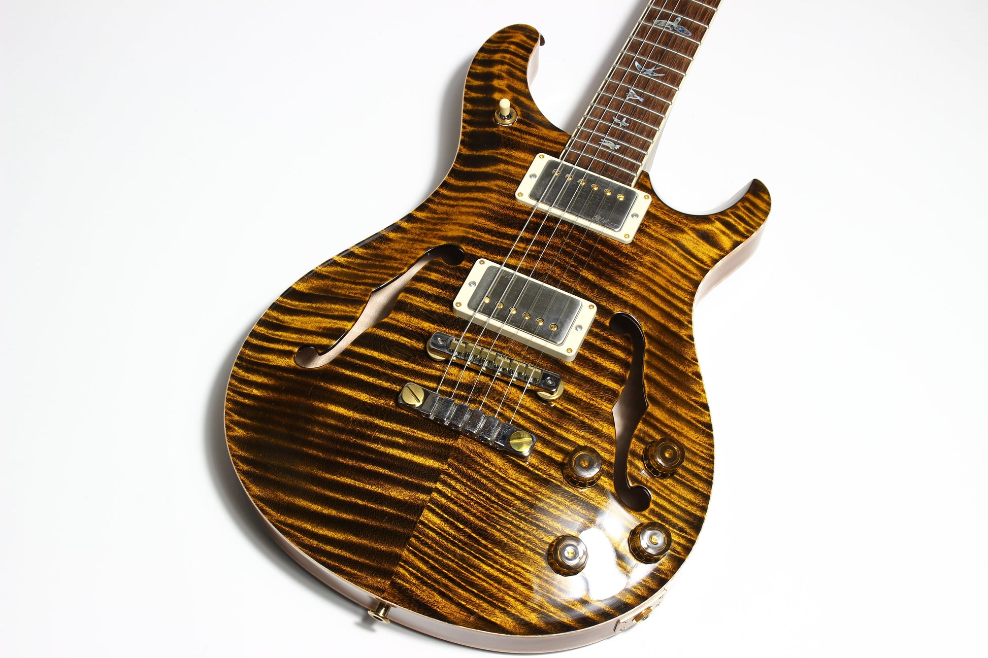 2024 PRS Wood Library McCarty 594 Hollowbody II Brazilian Rosewood Yellow Tiger 10 Top