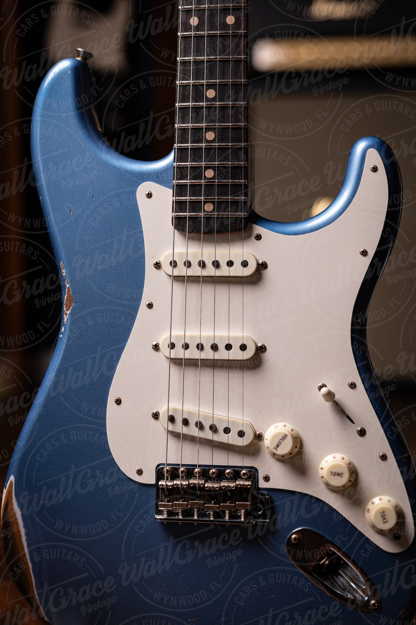 Fender Custom Shop 1959 Stratocaster Relic Electric Guitar – Faded Aged Lake Placid Blue