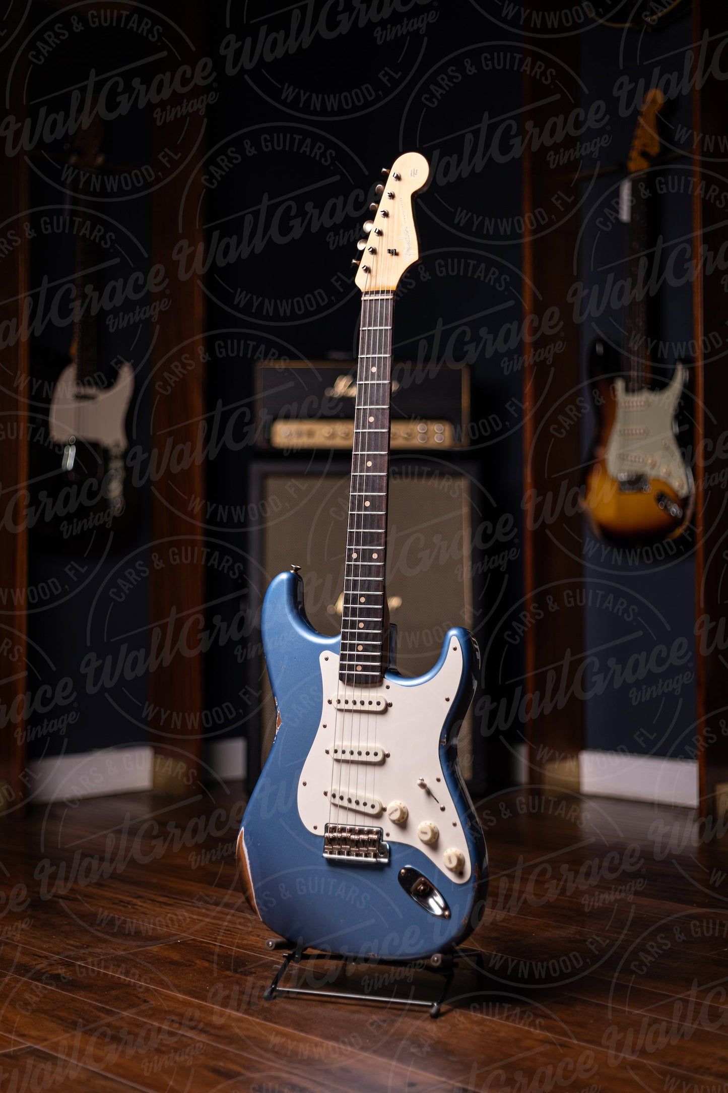 Fender Custom Shop 1959 Stratocaster Relic Electric Guitar – Faded Aged Lake Placid Blue