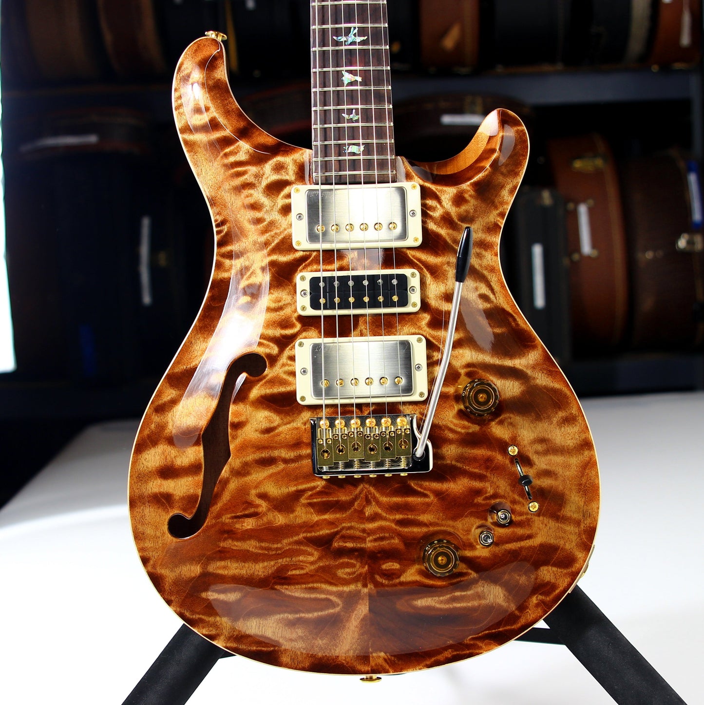 2024 PRS Wood Library Special 22 Semi-Hollow QUILT Copperhead 10-Top | Cocobolo Unique Woods!