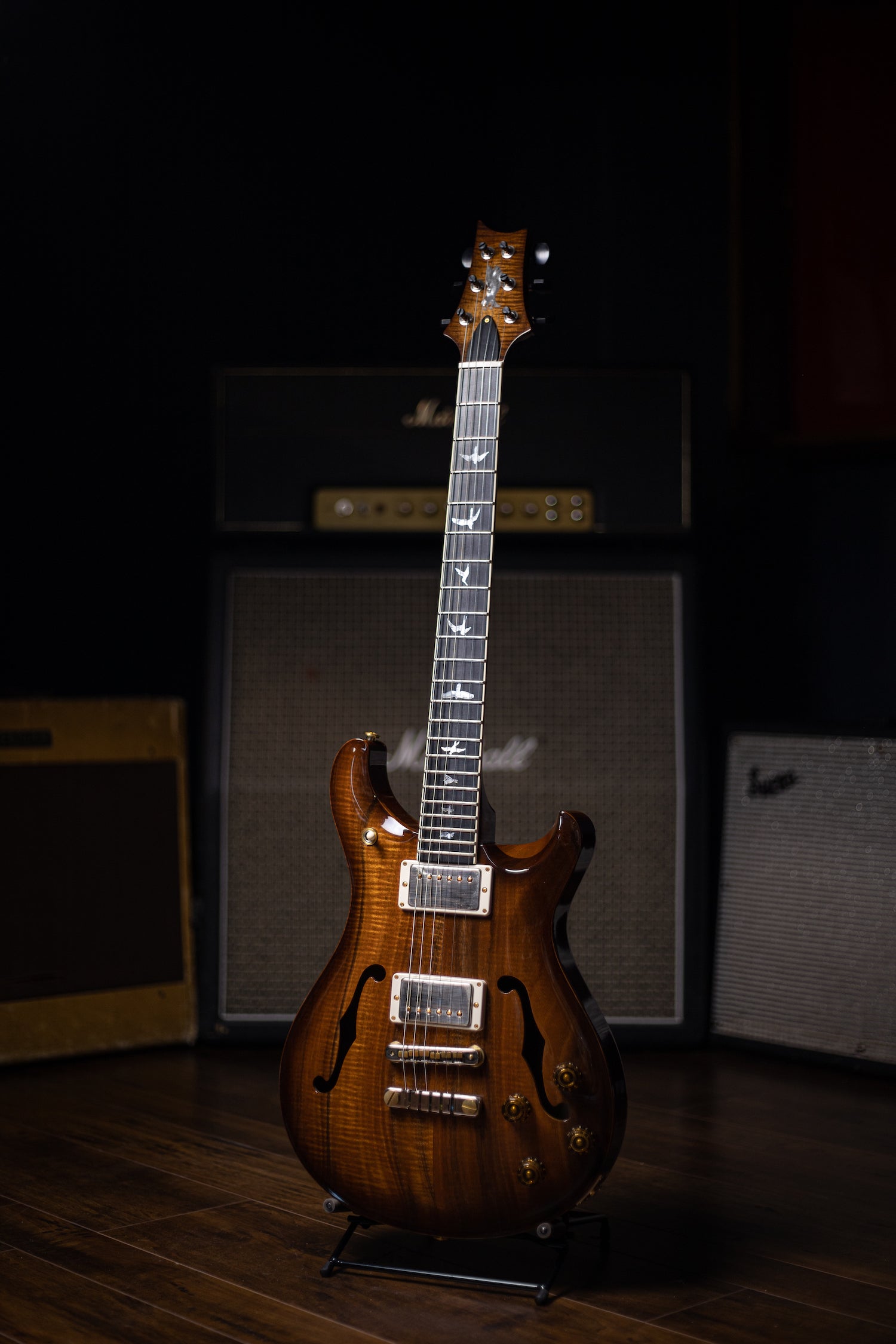 2019 Paul Reed Smith Private Stock Hollow Body II 594 #7690 Electric Guitar - Natural W Light Smoke Burst