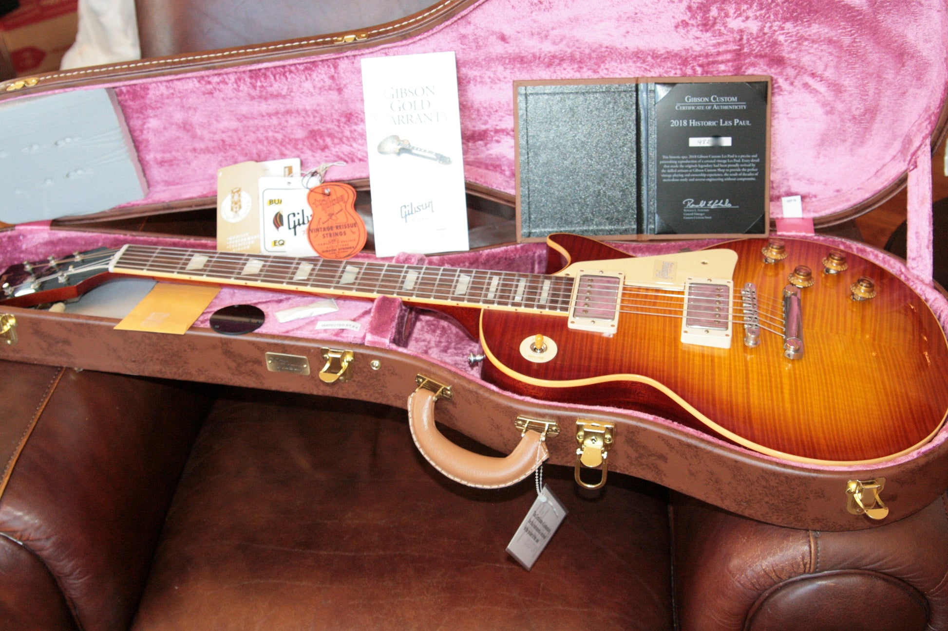 2018 Gibson 1959 Les Paul Historic Reissue! R9 59 SUNRISE TEA BURST Custom Shop TH Spec