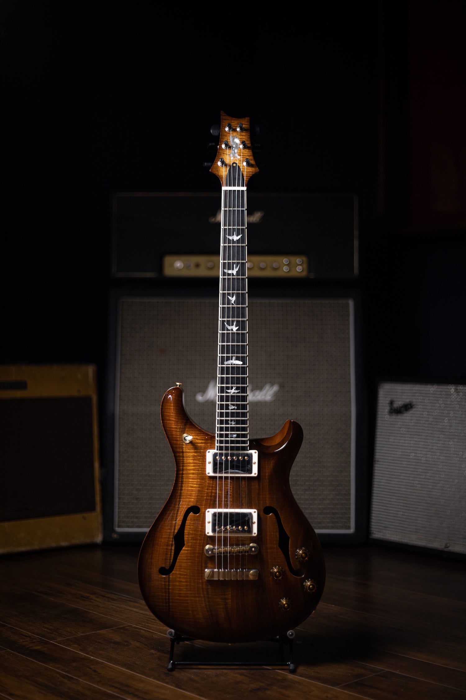 2019 Paul Reed Smith Private Stock Hollow Body II 594 #7690 Electric Guitar - Natural W Light Smoke Burst