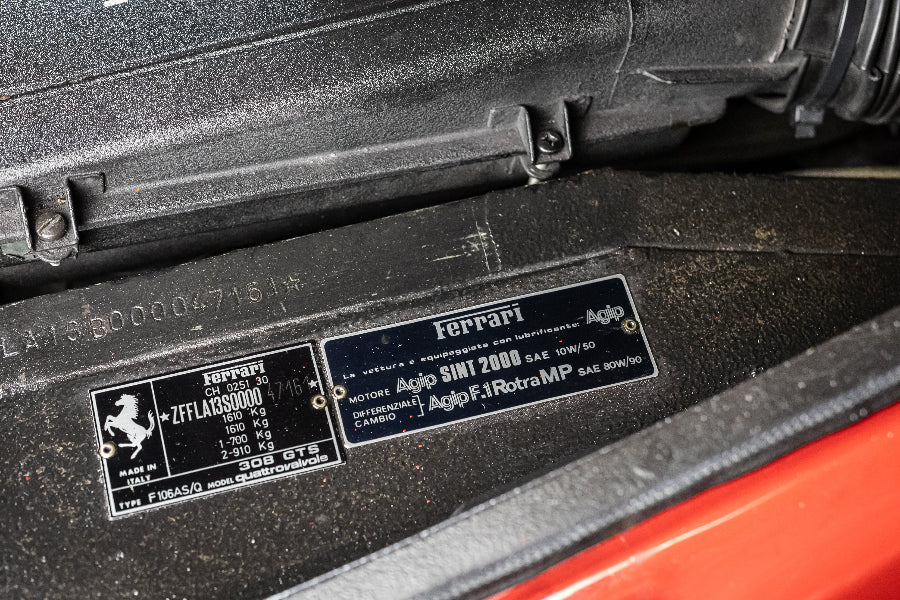 1983 Ferrari 308 GTS Quattrovalve Owned by Yngwie Malmsteen - Rosso Corsa | SOLD