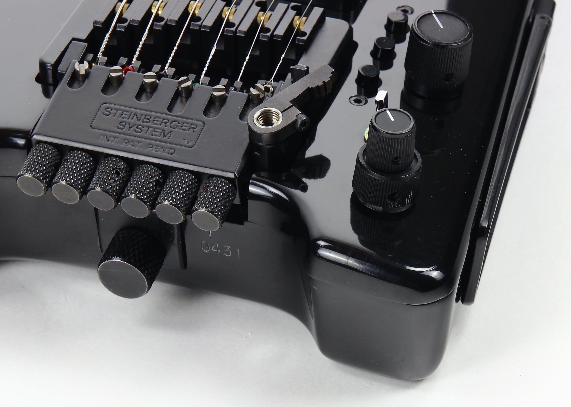 1997 Steinberger GL7TA Trans Trem Headless Electric Guitar | Original Hard Case and Tags, Black, CLEAN!